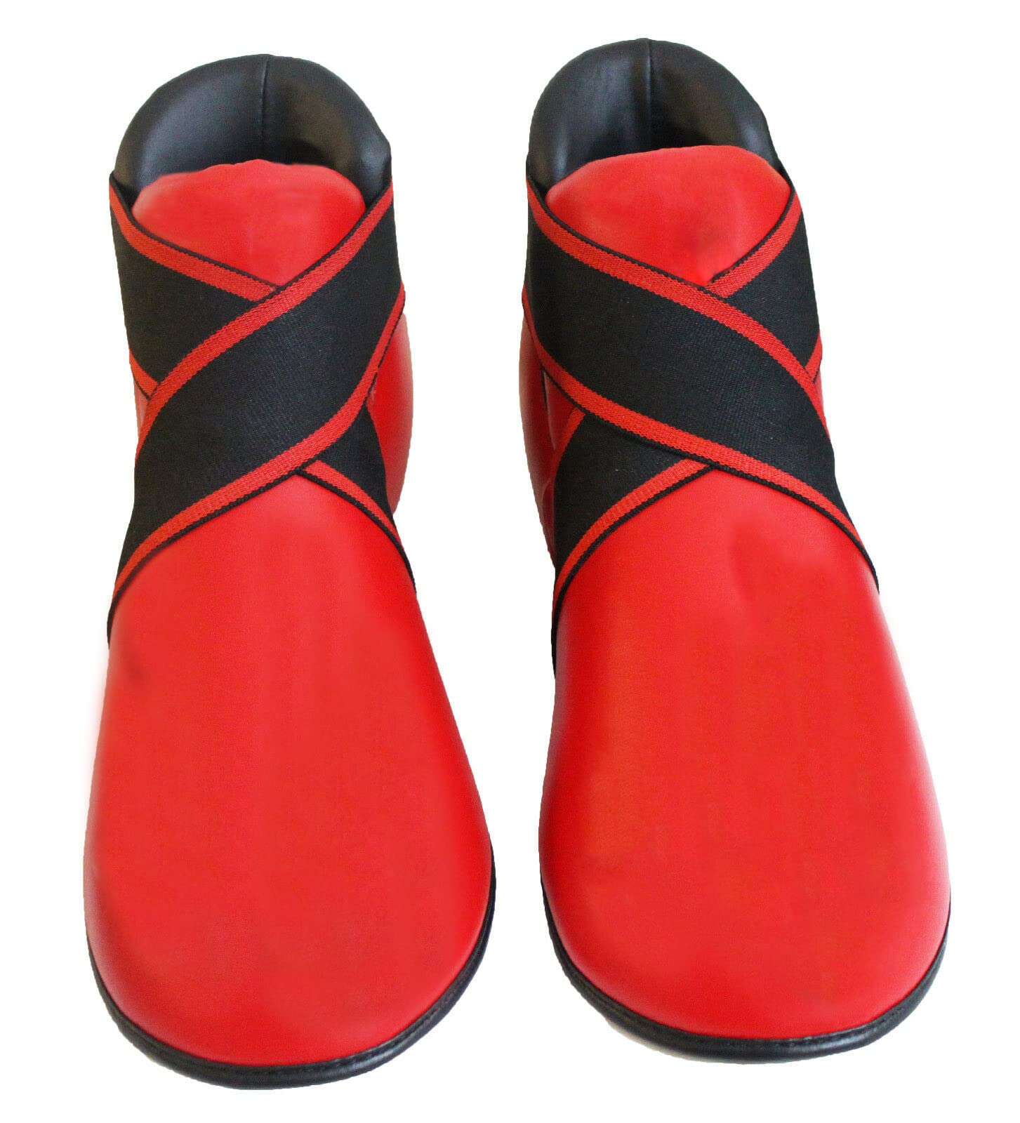 Semi Contact Karate Boots Taekwondo Martial Arts Sparring Kick boxing Shoes (Red, Adult's Large)