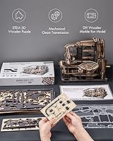 Vista 5 de RoWood Rompecabezas 3D para adultos, kits de modelos para adultos para construir, rompecabezas de madera, regalos de cumpleaños de Navidad - Marble
