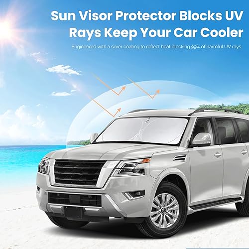 Miniatura 94 de Parasol para parabrisas de ajuste personalizado, cubierta para ventana delantera, visera plegable 210T, protector que bloquea los rayos ultravioleta