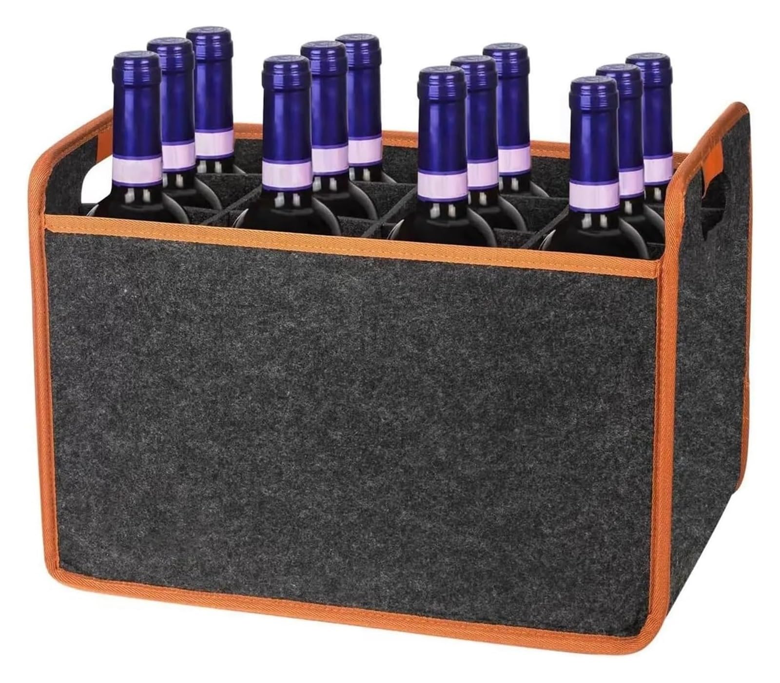 Soportes for Bolsas Vino Fieltro para 12 botellas con asa comoda paquete de 2