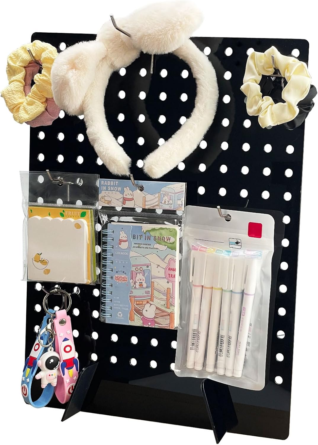 AAiphuwew Pegboard Display Stand for Craft Shows, Black Jewelry Retail