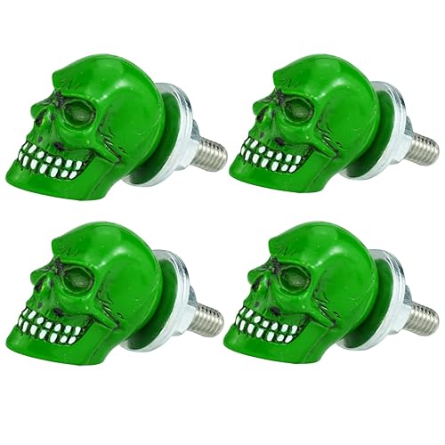 Abfer Pernos de matrícula de motocicleta, tornillos de fijación de calavera, marcos antirrobo para placa de automóvil, aptos para la mayoría de