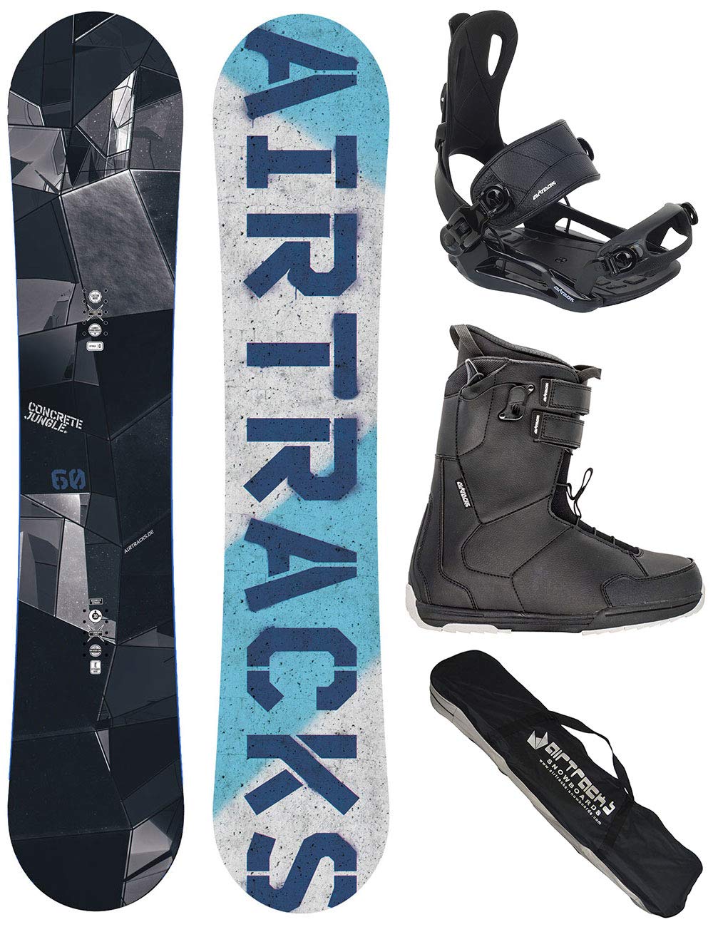 Pack Snowboard AIRTRACKS Refractions Game - Planche + Fixations + Chaussures + Sac - 155 à 171cm