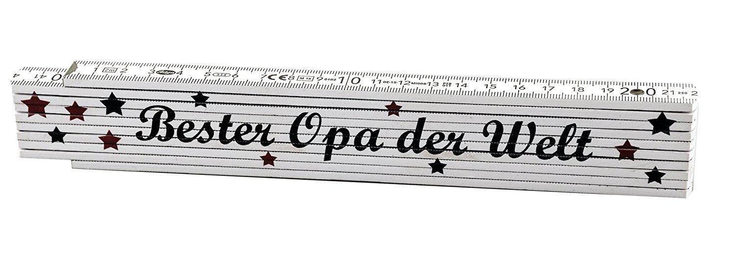 Metro Pieghevole Legno Con Scritta 'Bester Opa Der Welt' - Regalo Perfetto Per Nonni - Foto 11