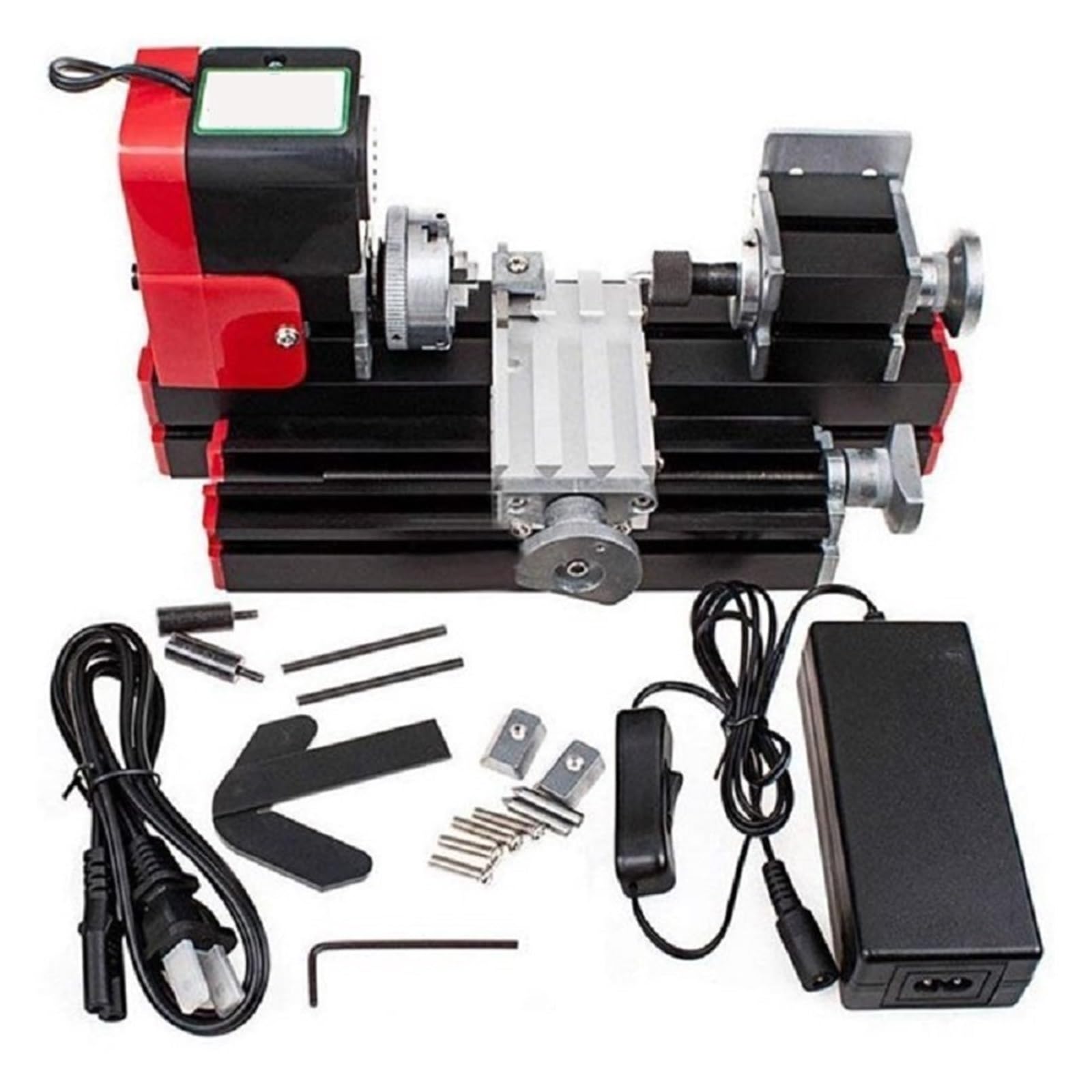 Strumento fai-da-te Mini tornio rotante in metallo di grande potenza, motore da 20 W 20000 giri/min, un set di macchine multifunzione in metallo in miniatura per Sigilli, Gioielli, Vetro, Pietre Pre