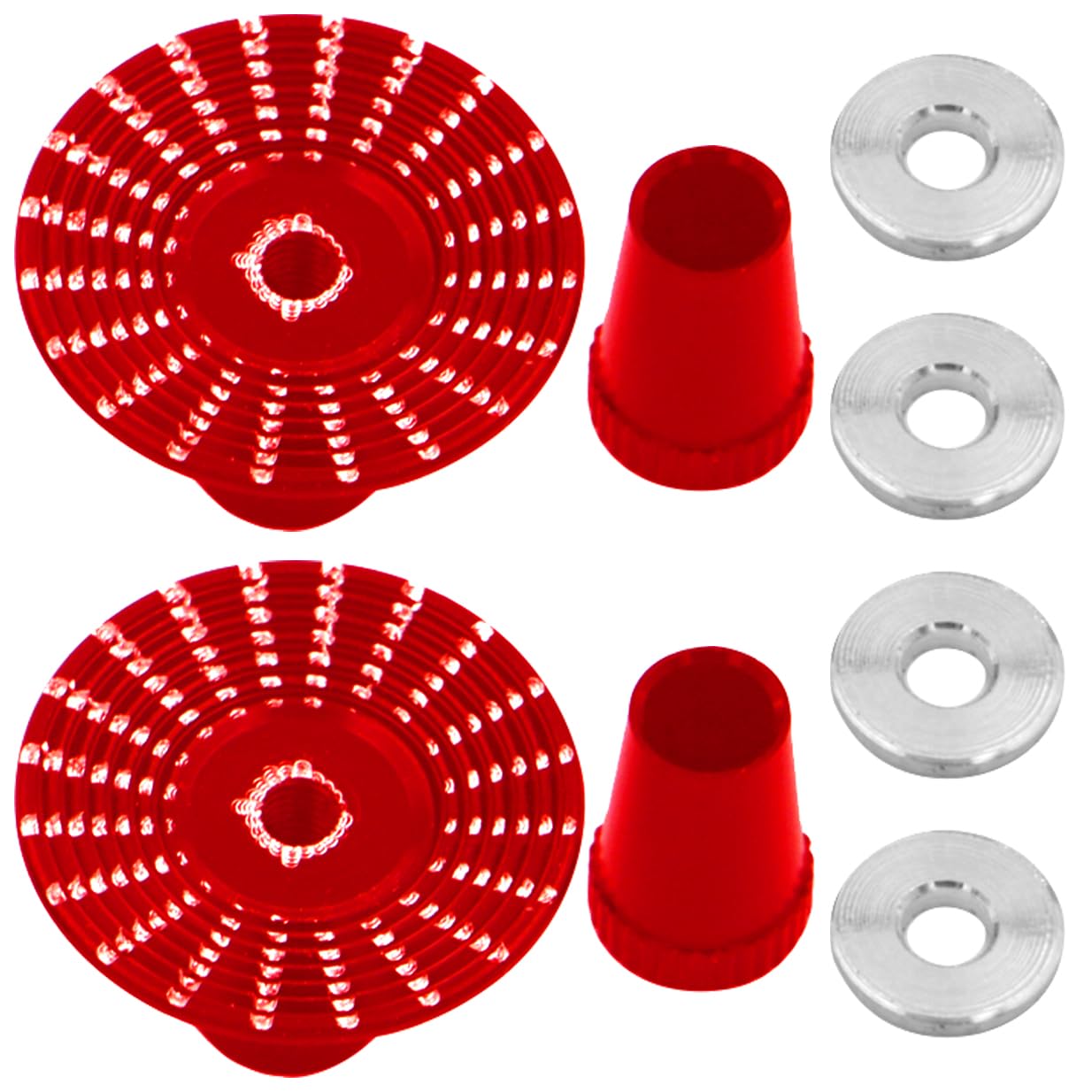 Vgoohobby Aluminum Alloy M3 Umbrella Transmitter Gimbal Sticks Ends Compatible with Futaba Turnigy Walkera Wfly RadioLink Frsky 3mm Gimbals Remote Controller,Red