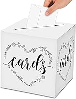 Vista 5 de Caja de tarjetas clásica redonda y elegante, 1 juego de caja de recepción de tarjetas de estampado en caliente para regalo de sobre y dinero