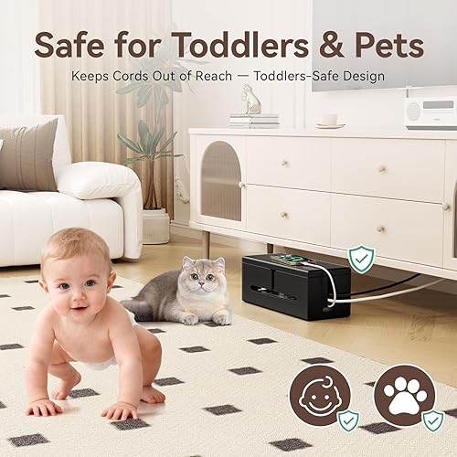 Miniatura 6 de Caja grande de gestión de cables, elegante organizador de cables, corrector de cables y caja de gestión de cables, caja de gestión de cables con