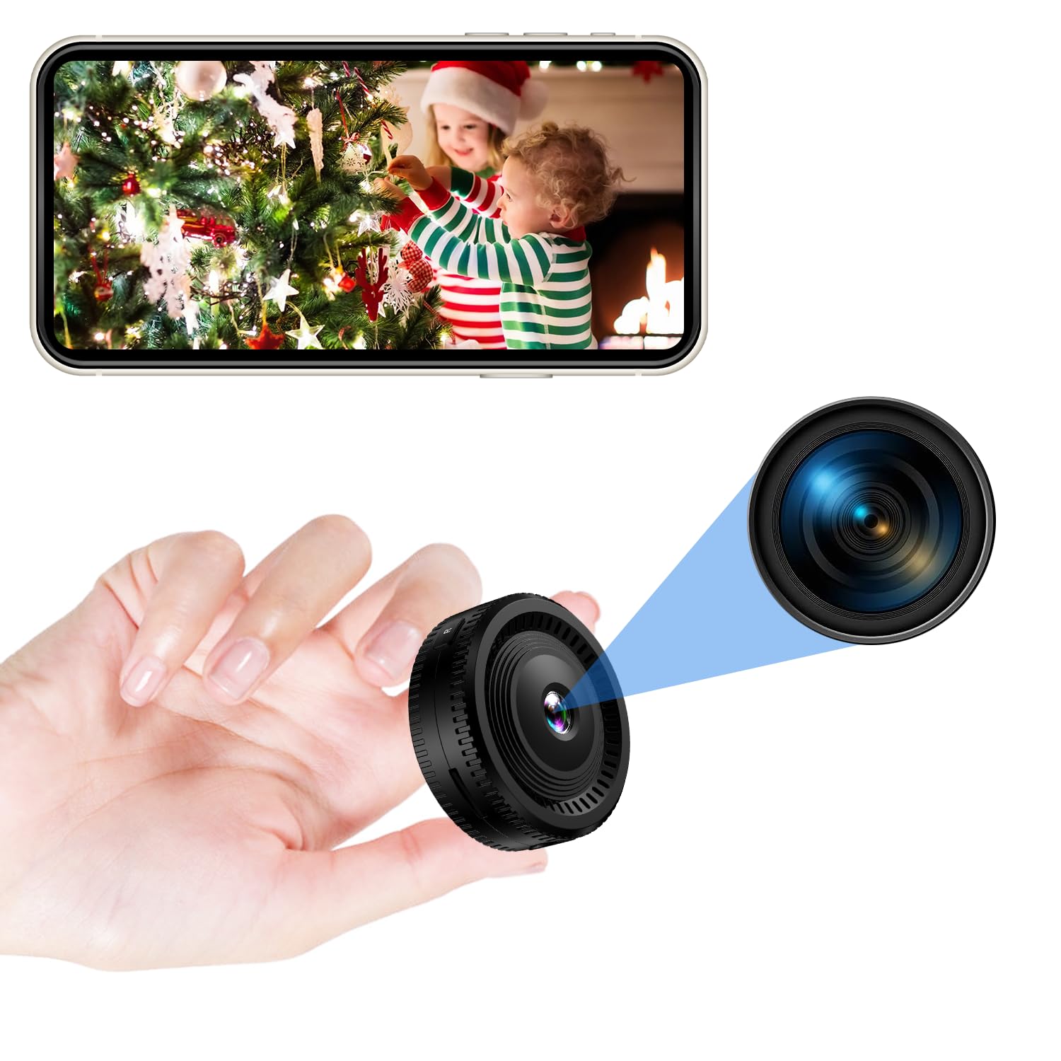 2025 Upgraded 1080P Security Camera Wireless Indoor,Home Camera for Pet/Baby,Suitable for Home Offices, Indoor Camera with Night Vision, for Indoor and Outdoor Safety,Real Time Record Surveillance-C8