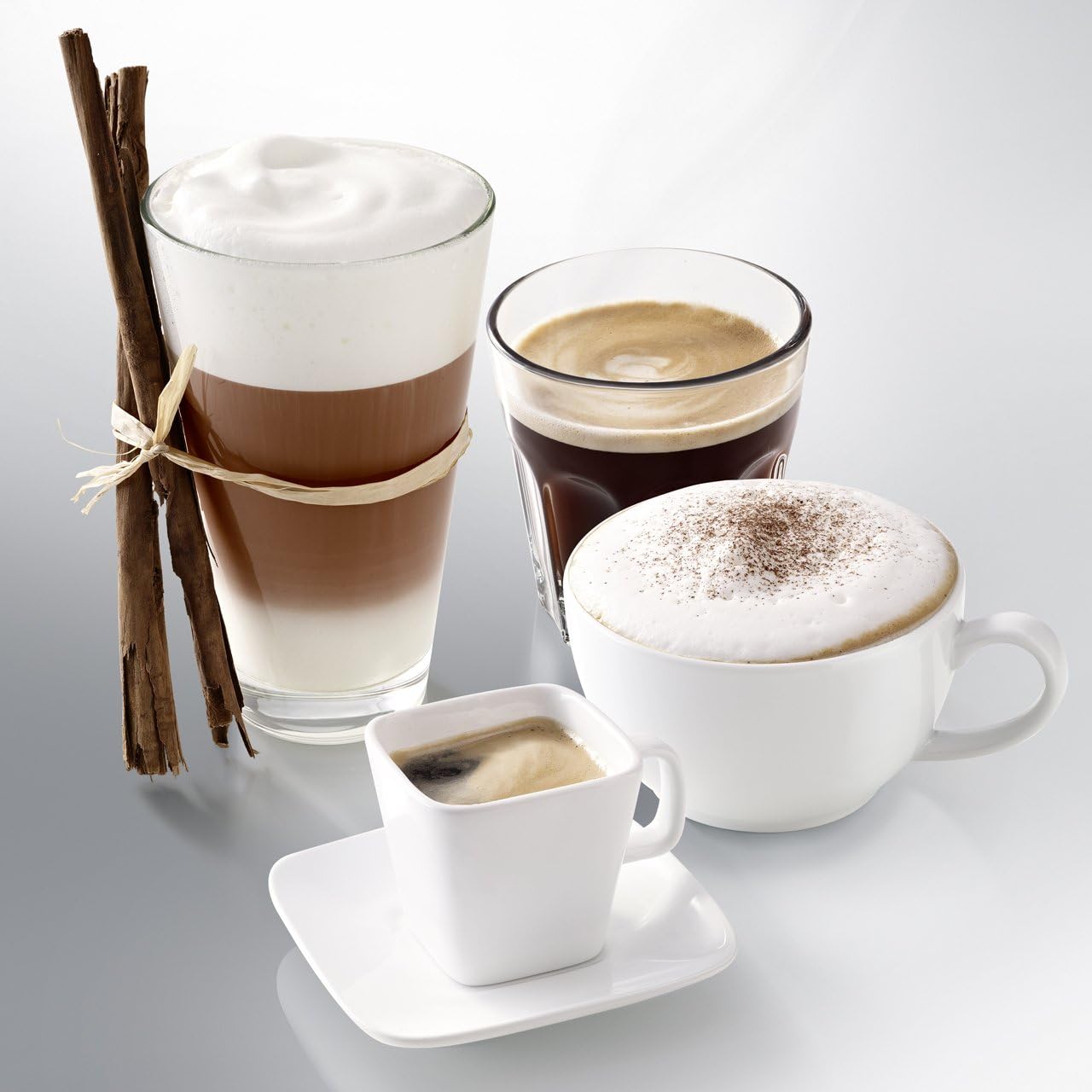 Melitta E 970-101 Macchina per Caffé Automatica, 2 cups, acciaio inossidabile, Argento