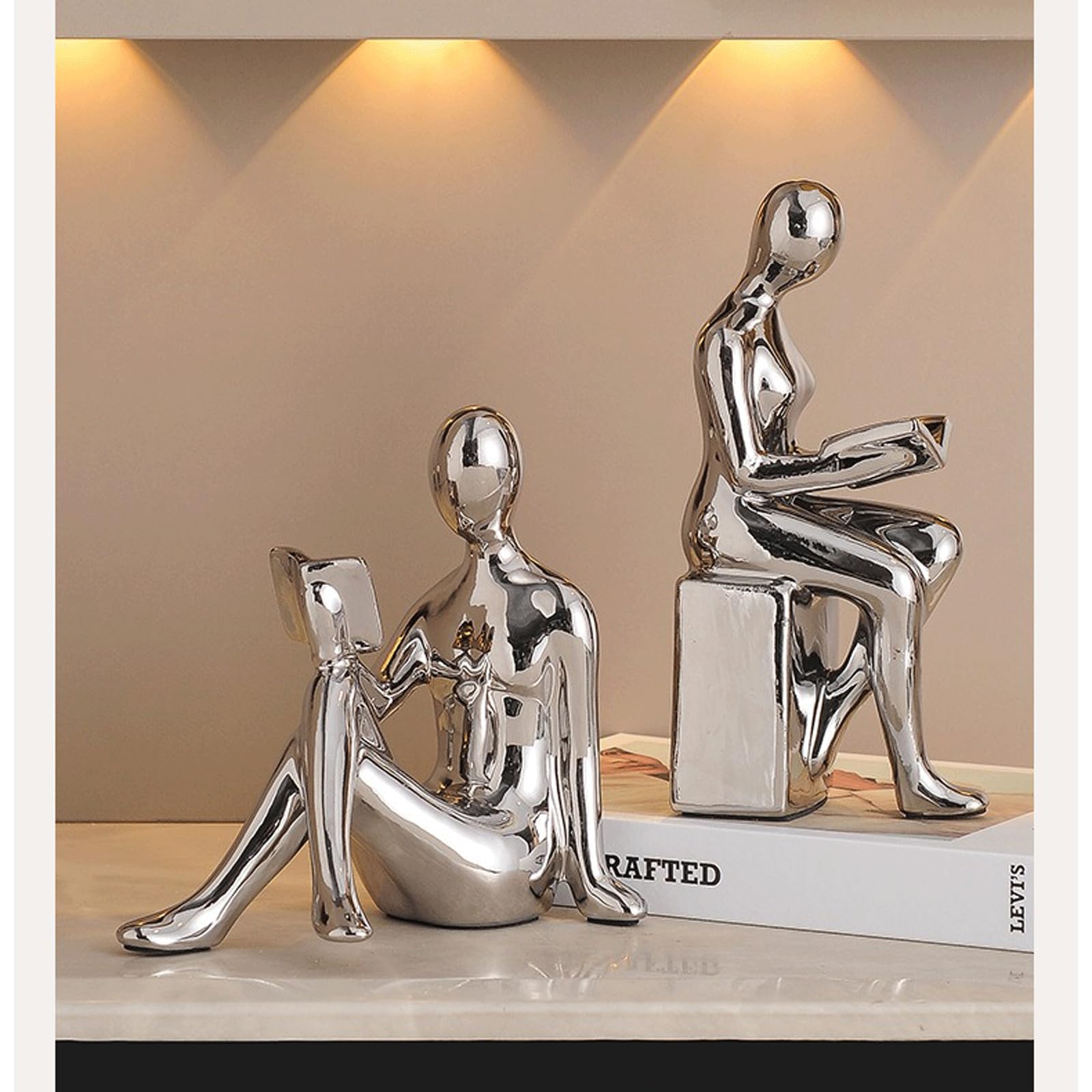 YOFAB Sujetalibros Decorativos para estantes Sujetalibros de cerámica para Libros Pesados ​​Sujetalibros Decorativos únicos Sala de Estudio o Regalos