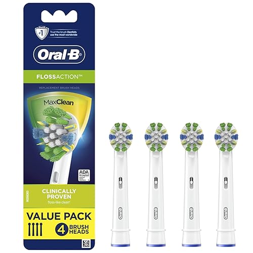 Cabezales de repuesto Oral-B Floss Action para cepillo de dientes eléctrico Oral-B, paquete de 4