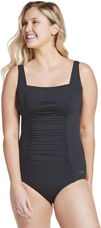 Bañador Speedo para mujer One Piece Endurance+ Shirred Tank corte moderado