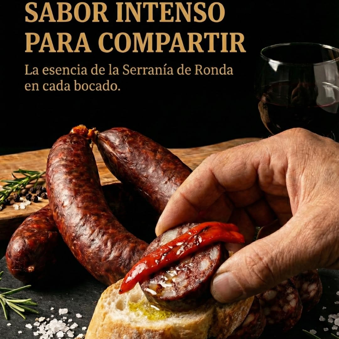 Morcilla Rondeña 350g – Embutido Andaluz Artesano Sin Gluten Sin Lactosa con Pimentón | Melgar