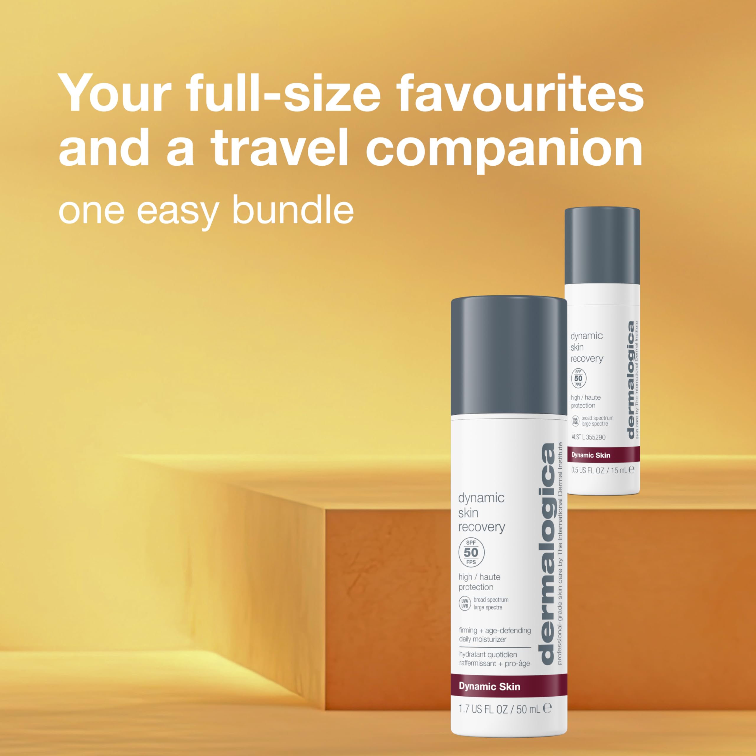 Dermalogica Dynamic Skin Recovery Crema Idratante SPF50 65ml Set | Crema idratante quotidiana con SPF50 che idrata, rassoda e aiuta a proteggere dai segni visibili dell'età.