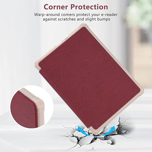 Miniatura 6 de COO Funda para Kindle Paperwhite de 6.8 pulgadas, ligera, de piel sintética, con encendido y apagado automático para Kindle Paperwhite de 11.