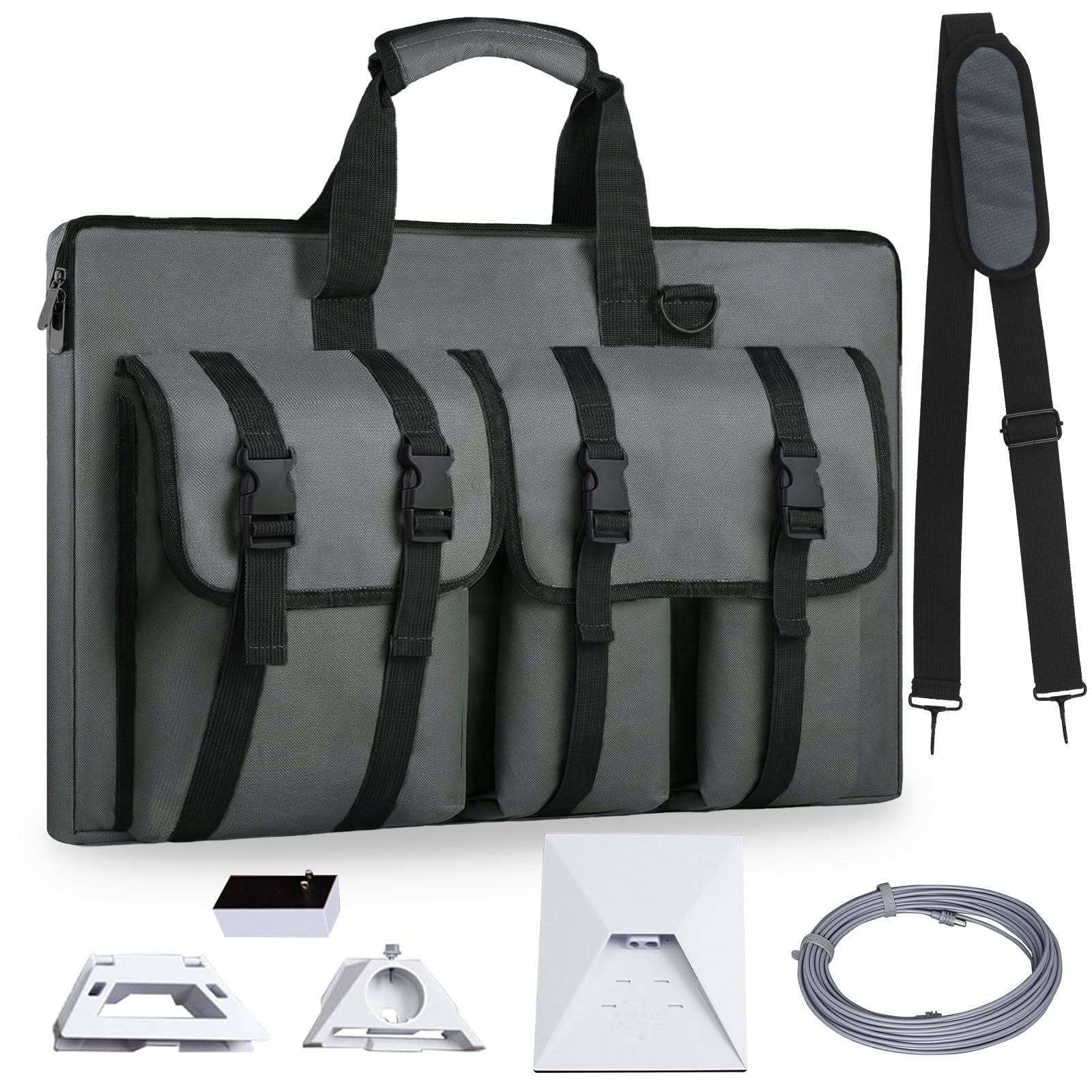 lovligt Starlink Gen 3/ V3 Case Organizer Bag, Carrying Standard Case for Travel, Starlink Accessories for Outdoor Camping and RV Trips, for Starlink Dish and All Accessories, Easy to Carry