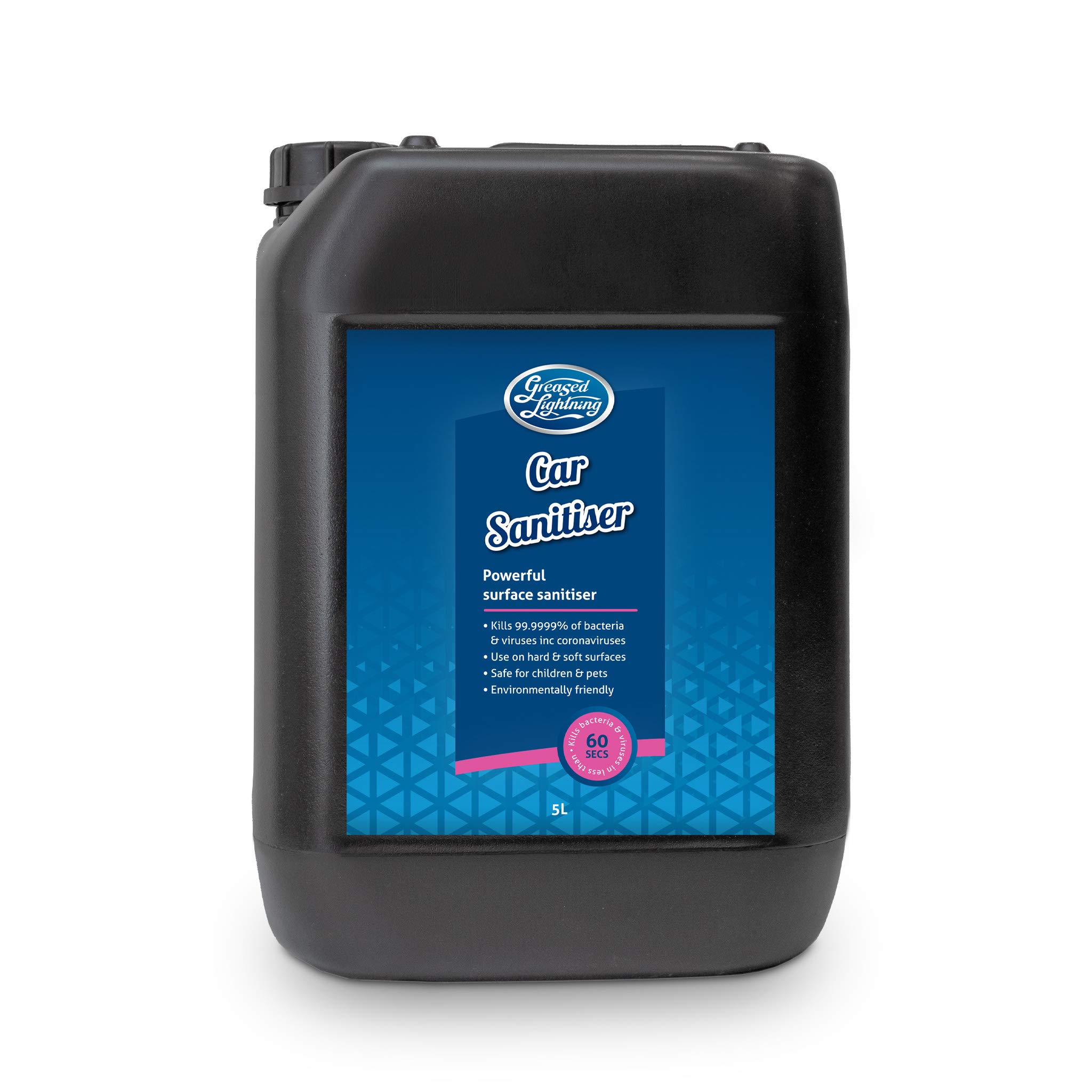Greased Lightning Car & Surface Sanitiser 5L - Kills 99.9999% of all germs & bacteria in 60 seconds, 100 X More effective, Hypochlorous Acid