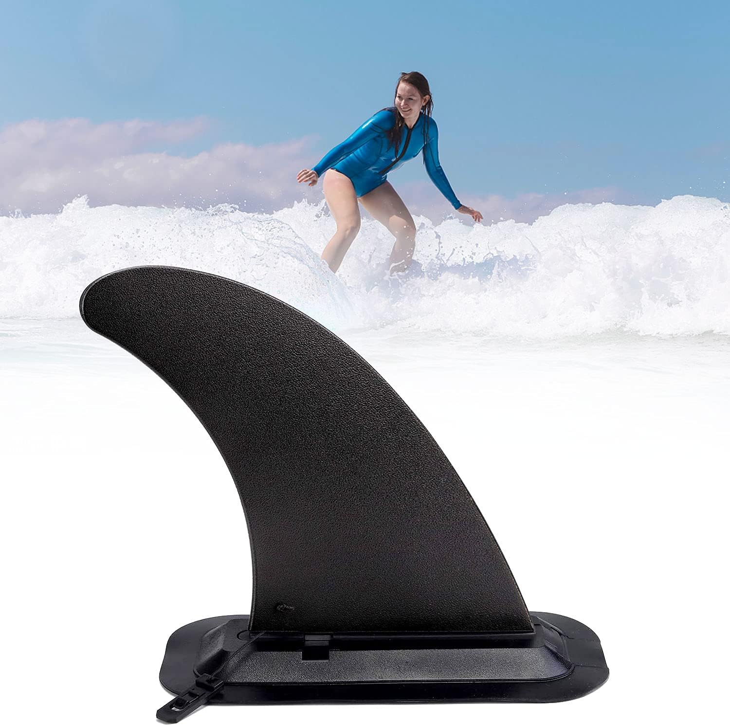 Sdoowes Surfboard SUP Fin PVC Detachable Stand Up Paddle Board Fin with