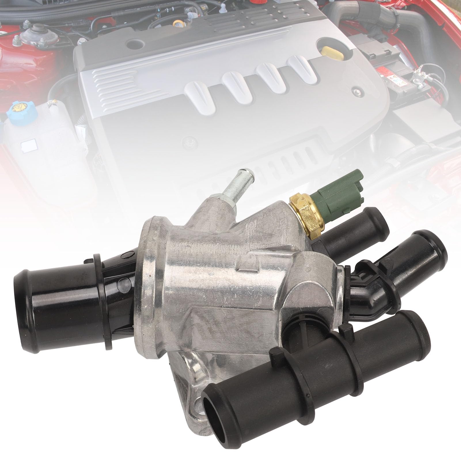 Termostato del Liquido di Raffreddamento a 2 Pin Controllo Accurato della Temperatura Stabile 60816681 Sostituzione Per Alfa Romeo 147/156
