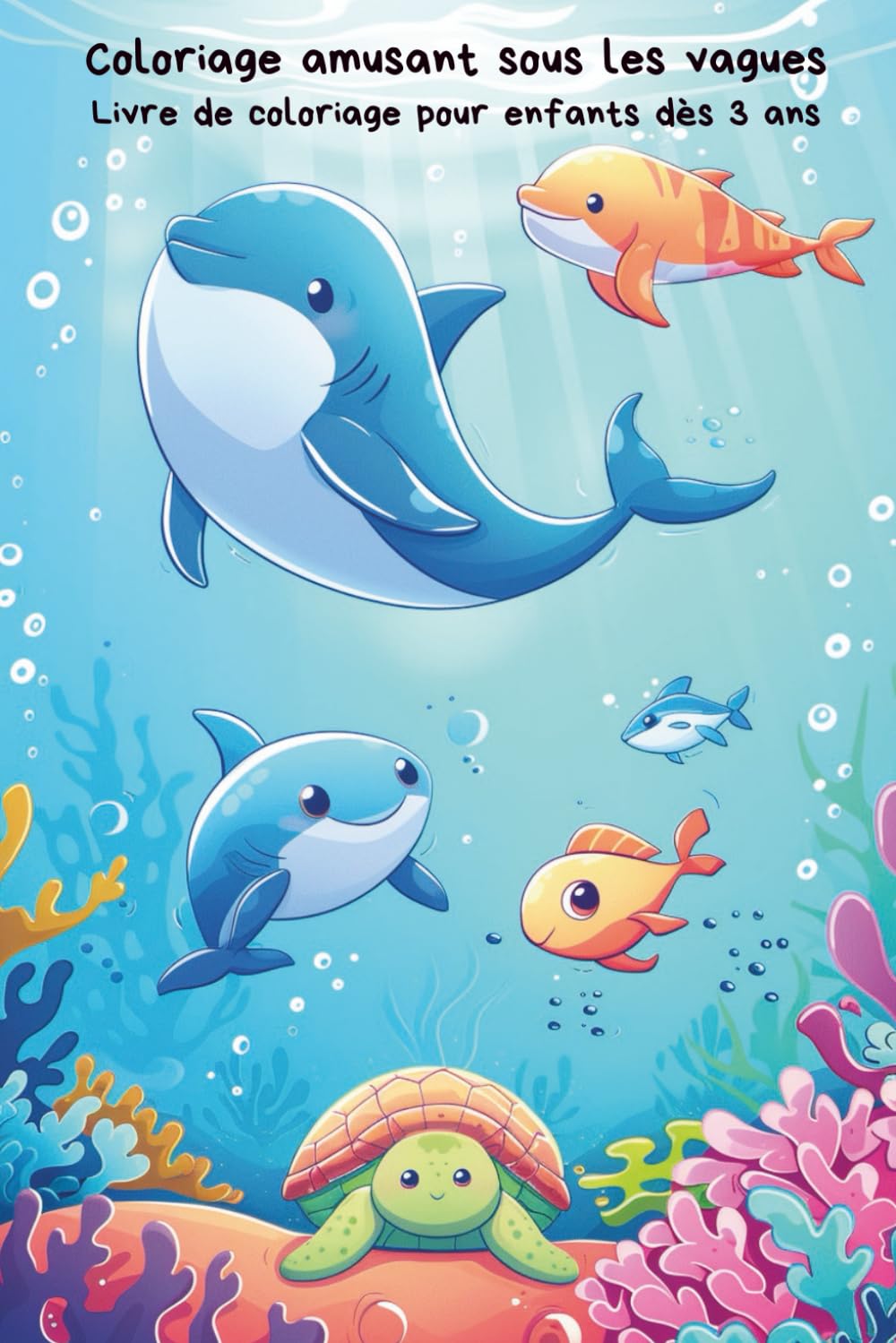 Coloriage amusant sous les vagues: Livre de coloriage pour enfants dès 3 ans