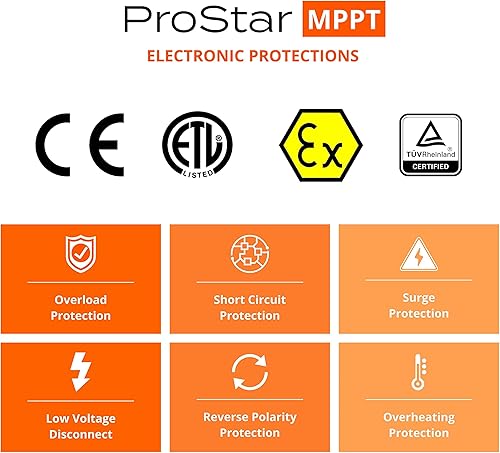 Miniatura 7 de Morningstar Prostar 15A PWM Controlador de carga solar 12V24V Baterías, controlador de panel solar, controlador de batería, controlador solar 12V