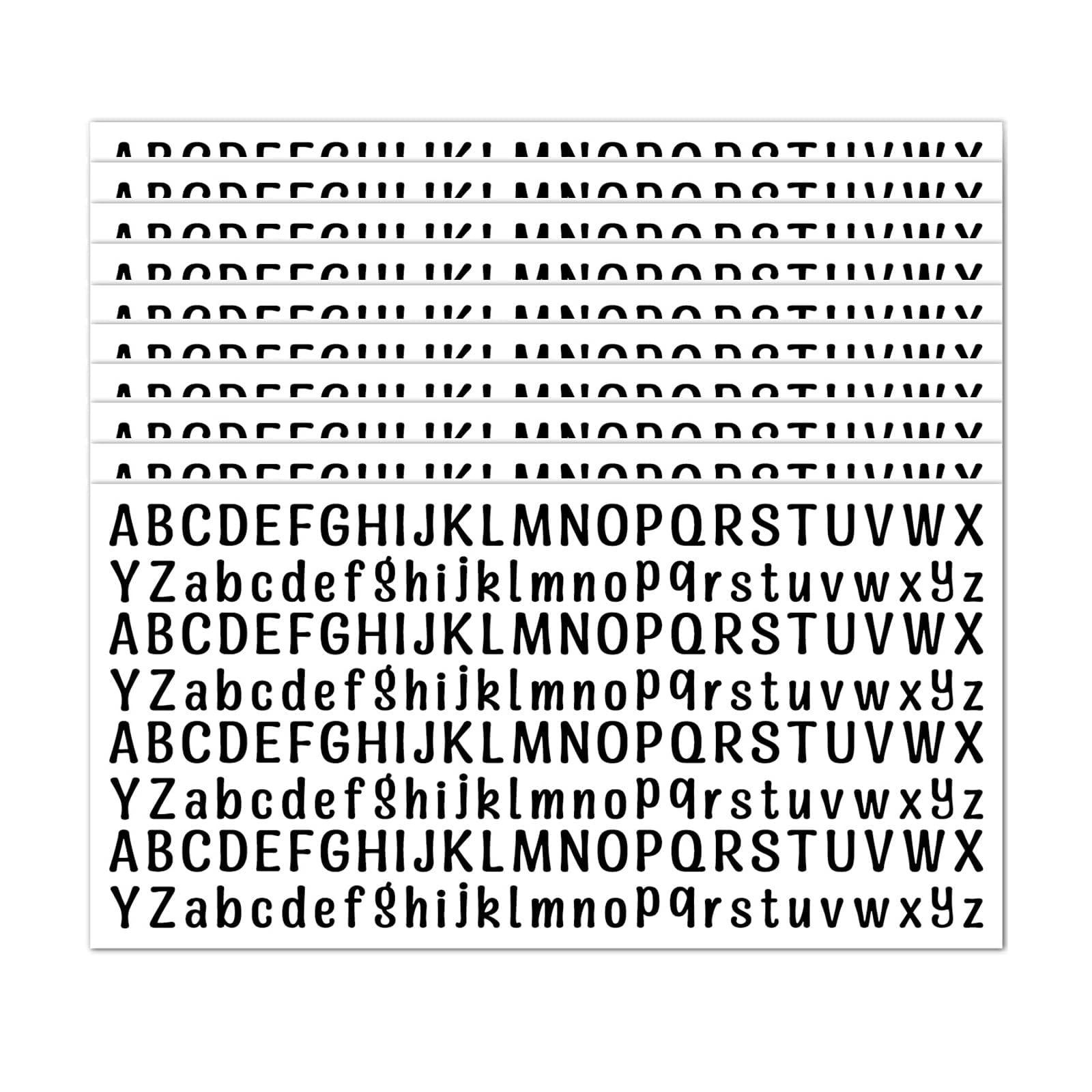 Dvobez 10 Sheet Small Letter Stickers, 1/2 Inch Self Adhesive Alphabet Stickers, Cute Vinyl Letter Stickers for Arts Crafts Outdoor Sign Poster Windows Doors Mailboxes Car Truck - Black