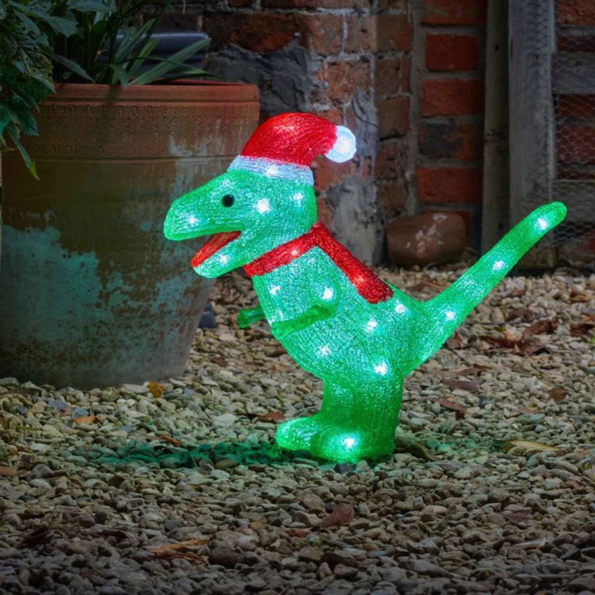 Smart Garden Three Kings 38cm Acrylic Inlit Ice Large Dino Light Up Christmas Decoration (2515049)