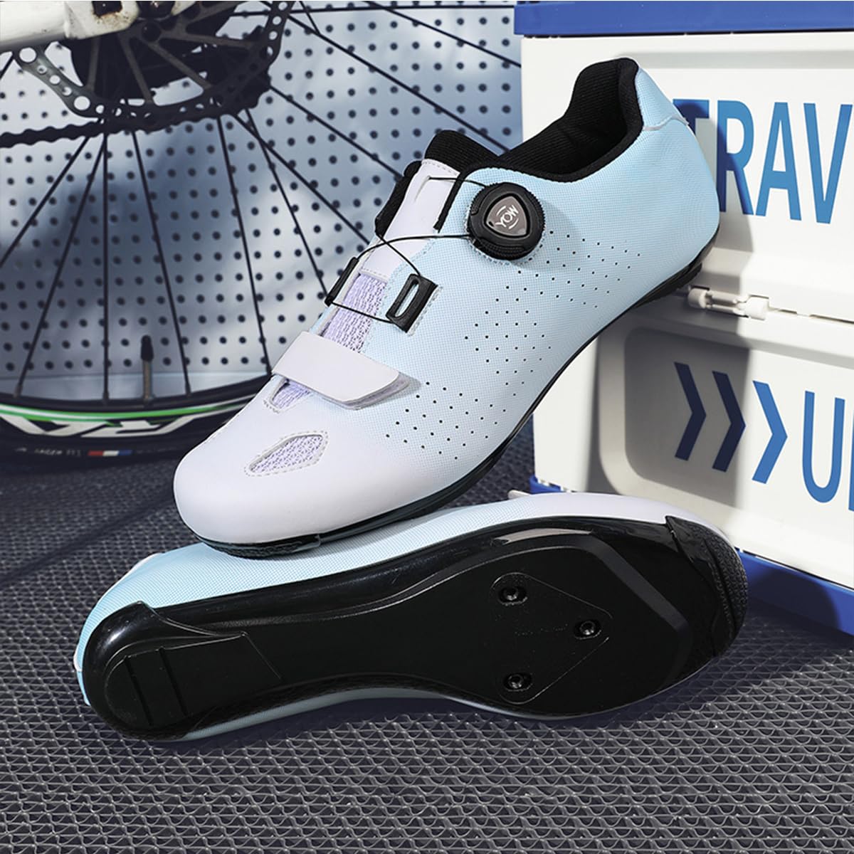 Zapatilla de Ciclismo Hombre Zapatos Bicicleta Carretera Montaña