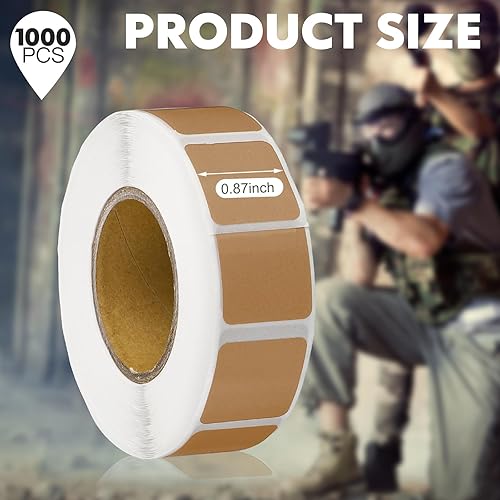 Vista 3 de Fuutreo 3000 Pcs Cardboard Target Pasters Self Adhesive Target Stickers 0.87 Inch Square Labels for Pistol Shooting Range Practice, 1000 Per Roll, 3