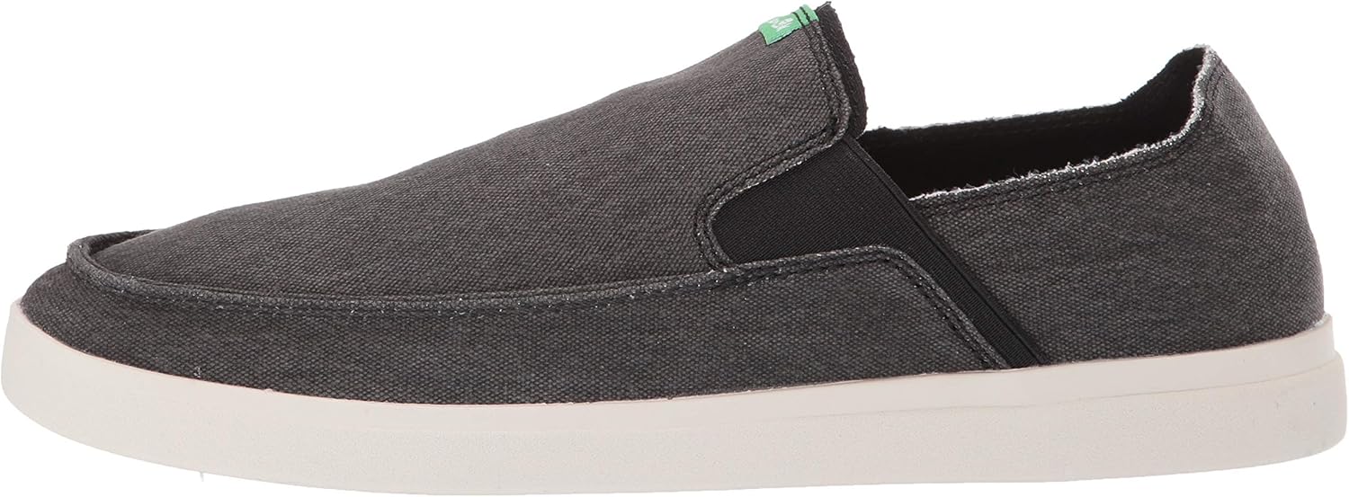 Sanuk Pick Pocket Slip-On Sneaker 07 M US Black/Natural