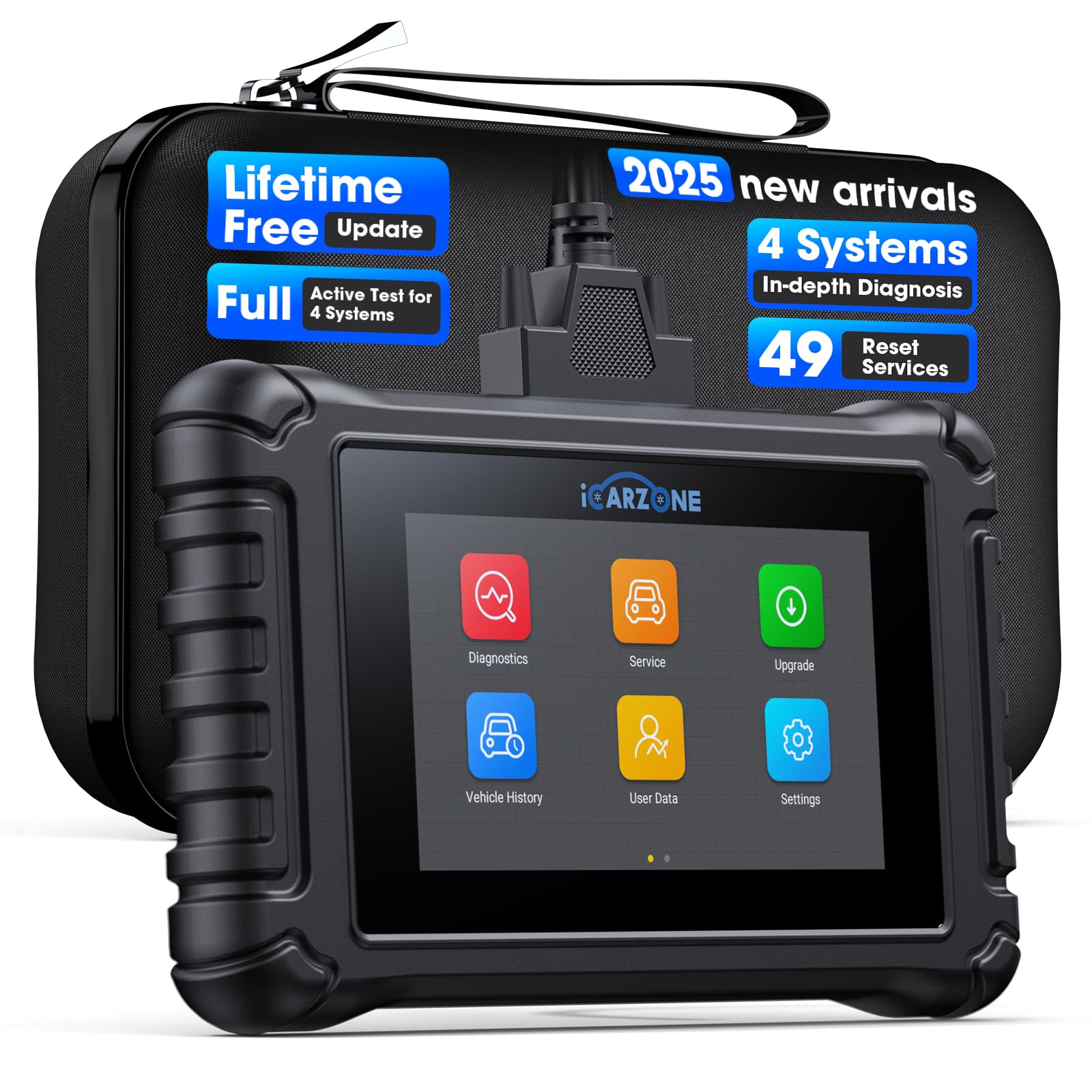 UR600 Diagnosi Auto Professionale in Italiano per 4 Sistemi, Diagnostica per 10000+ Modello, OBD2 Scanner 49 servizi, Test Bidirezionale per Motore/Trasmissione/ABS/SRS, Aggiornamento a Vita