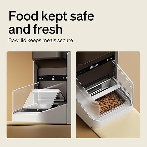 Miniatura 9 de PETLIBRO Alimentador automático RFID para gatos, comidas personalizadas activadas con etiqueta de collar, dispensador de comida programable Wi-Fi 5G