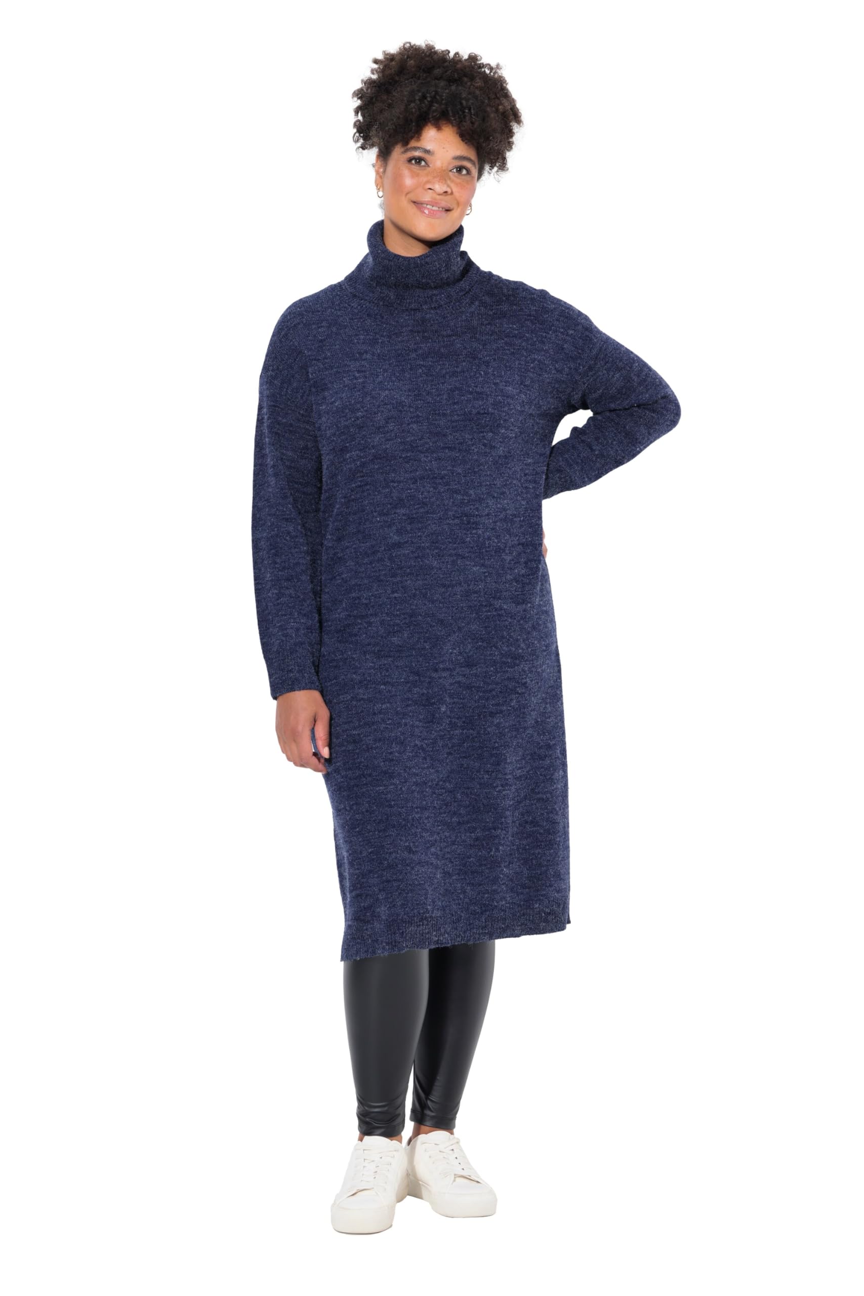 Janet & Joyce Damen große Größen Übergrößen Plus Size Strickkleid, Rollkragen, Langarm 834772