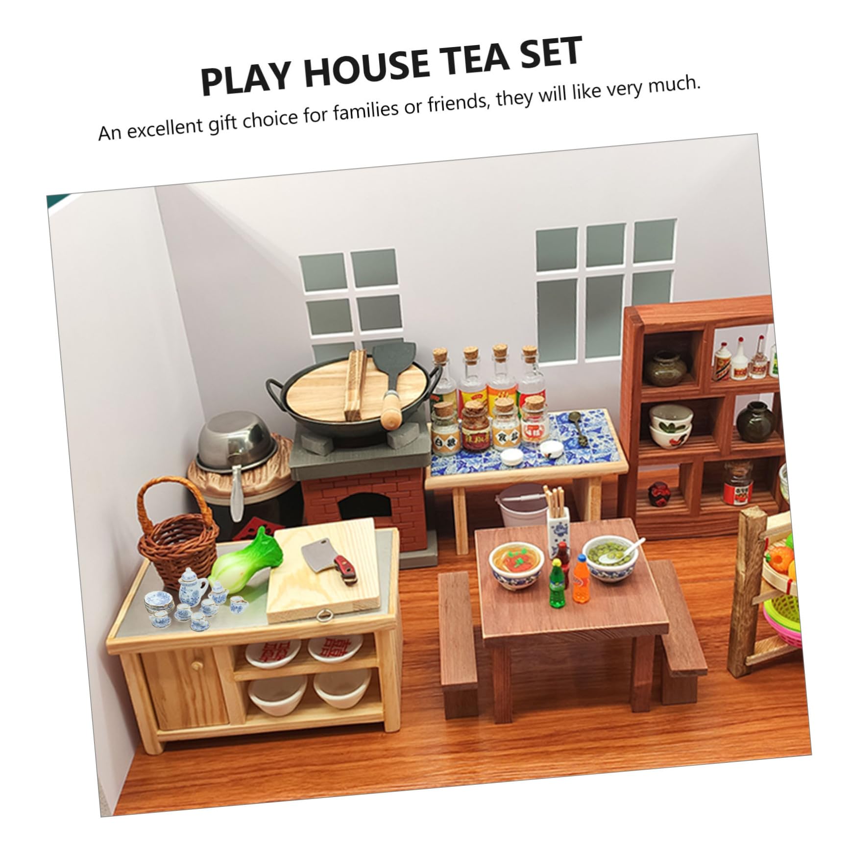 FELTECHELECTR Mini Tea Set Porcelain Pcs Mini Tea Cups Teapot Set Decor for Boys and Girls Home Decor