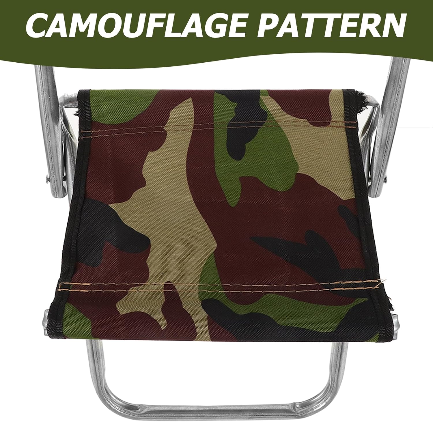 Sosoport Portable Folding Camp Stool Large Size Lightweight 3-Legged Chair for Fishing and Camping Outdoor Seating Camouflage Design