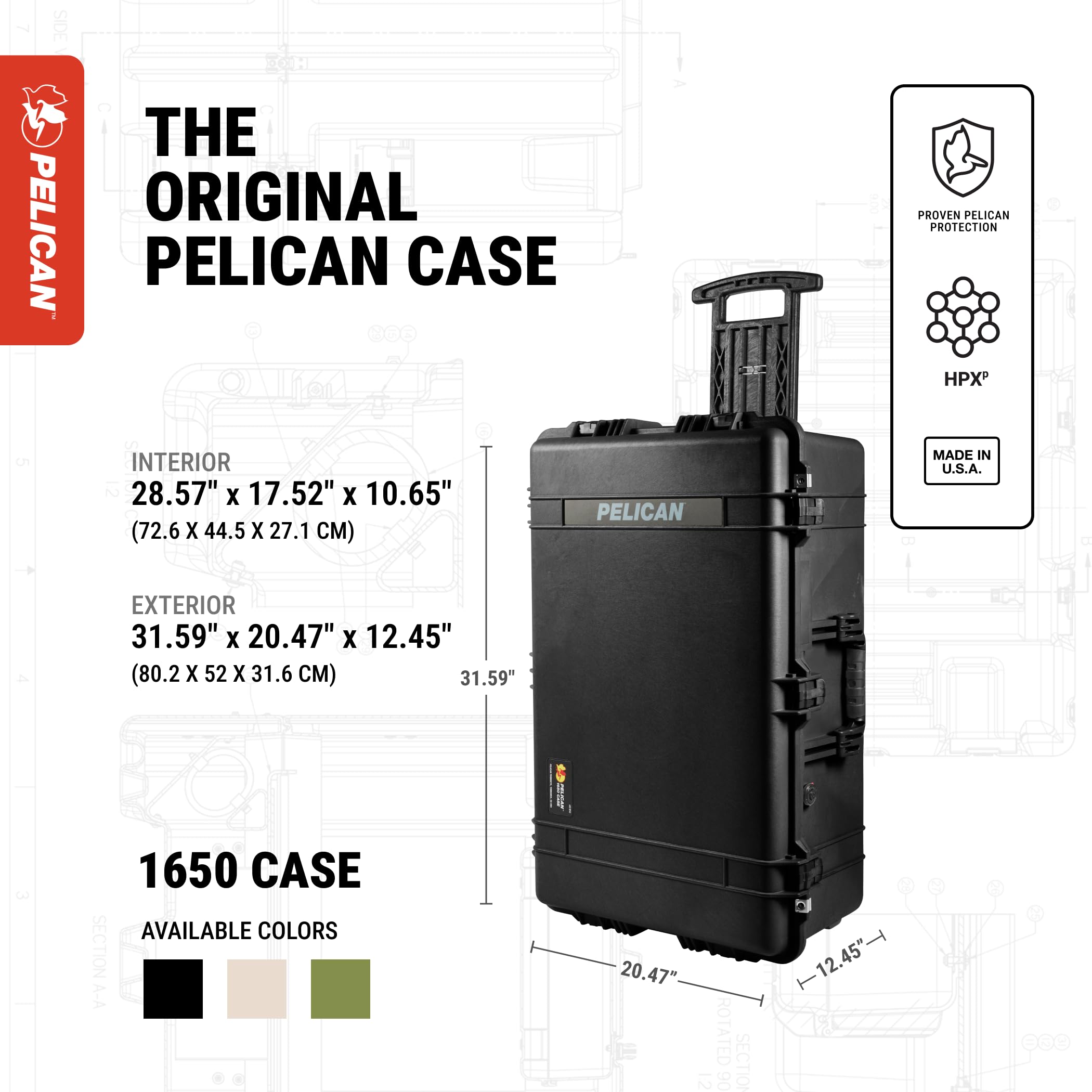 Amazon.co.jp: PELICAN ハードケース 1650 N 87L ブラック 1650-020