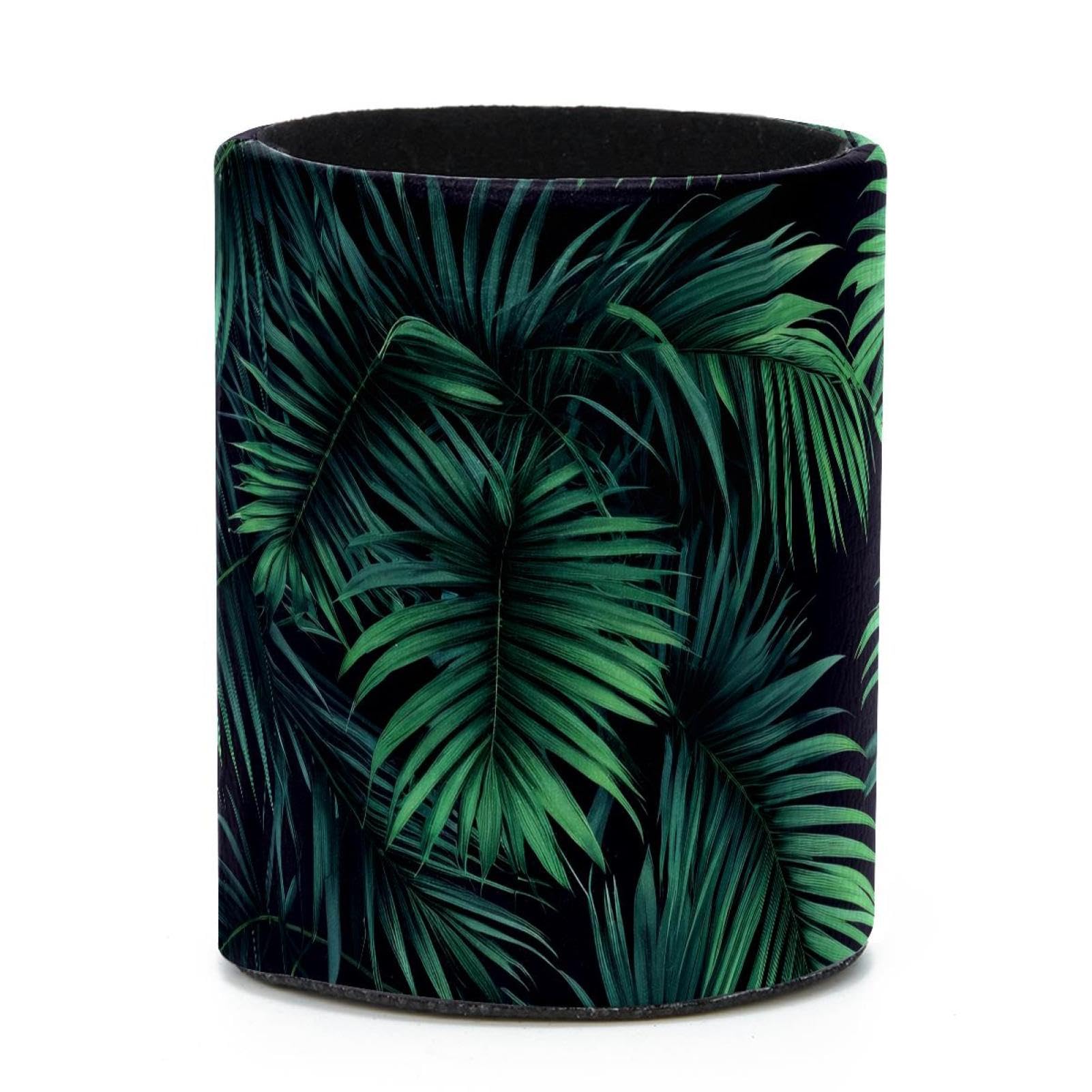 VAPOKF Round Pencil Holders for Desk, Tropical Palm Pen Holders Pen Pot Makeup Brushes Storage Desktop Stationery Supplies Organiser for Home Office