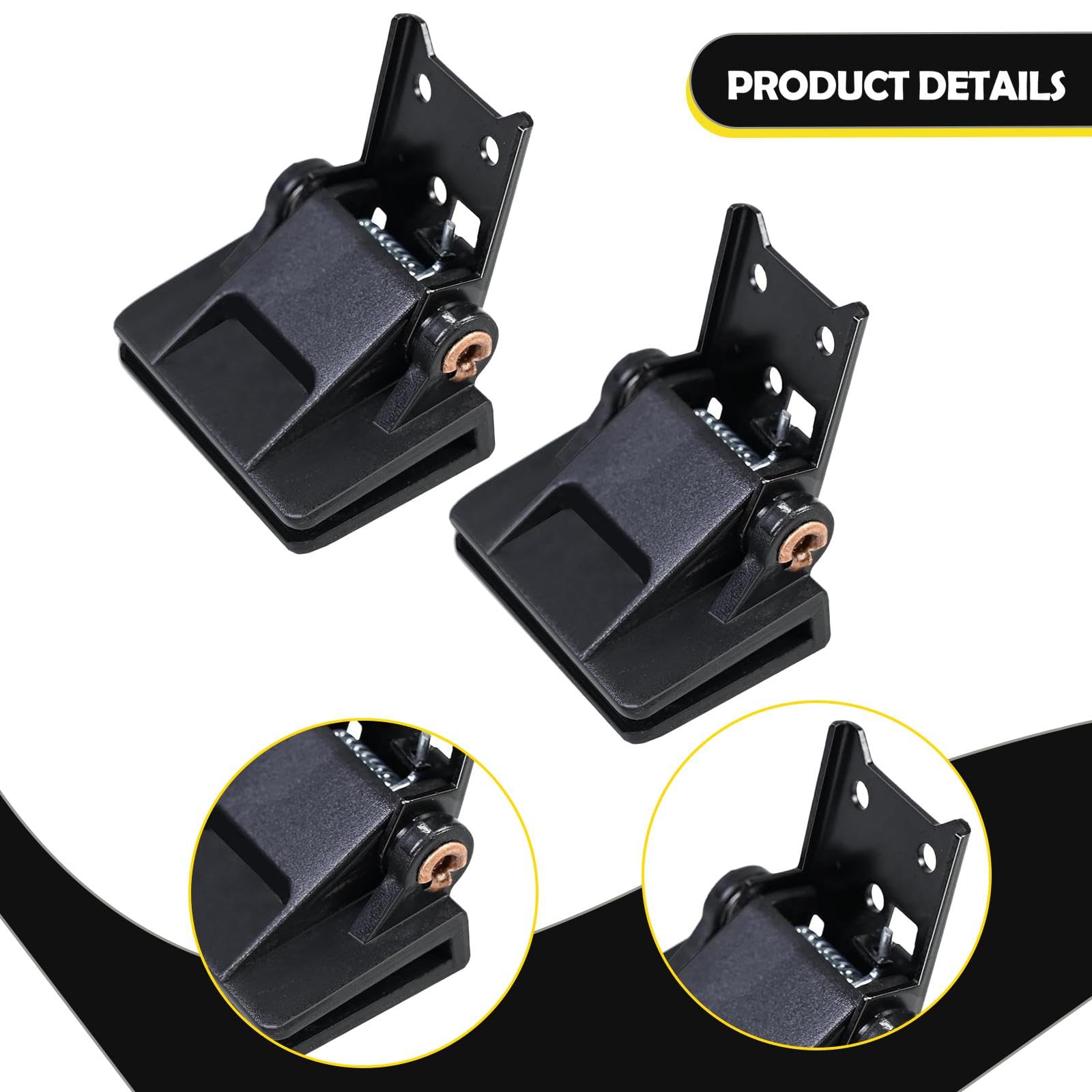 2 Stück Scharniere für Staubschutzhauben - Plattenspieler Zubehör, 4.3cm, Metall & Kunststoff - Passend für Verschiedene Vinyl-Schallplattenspieler