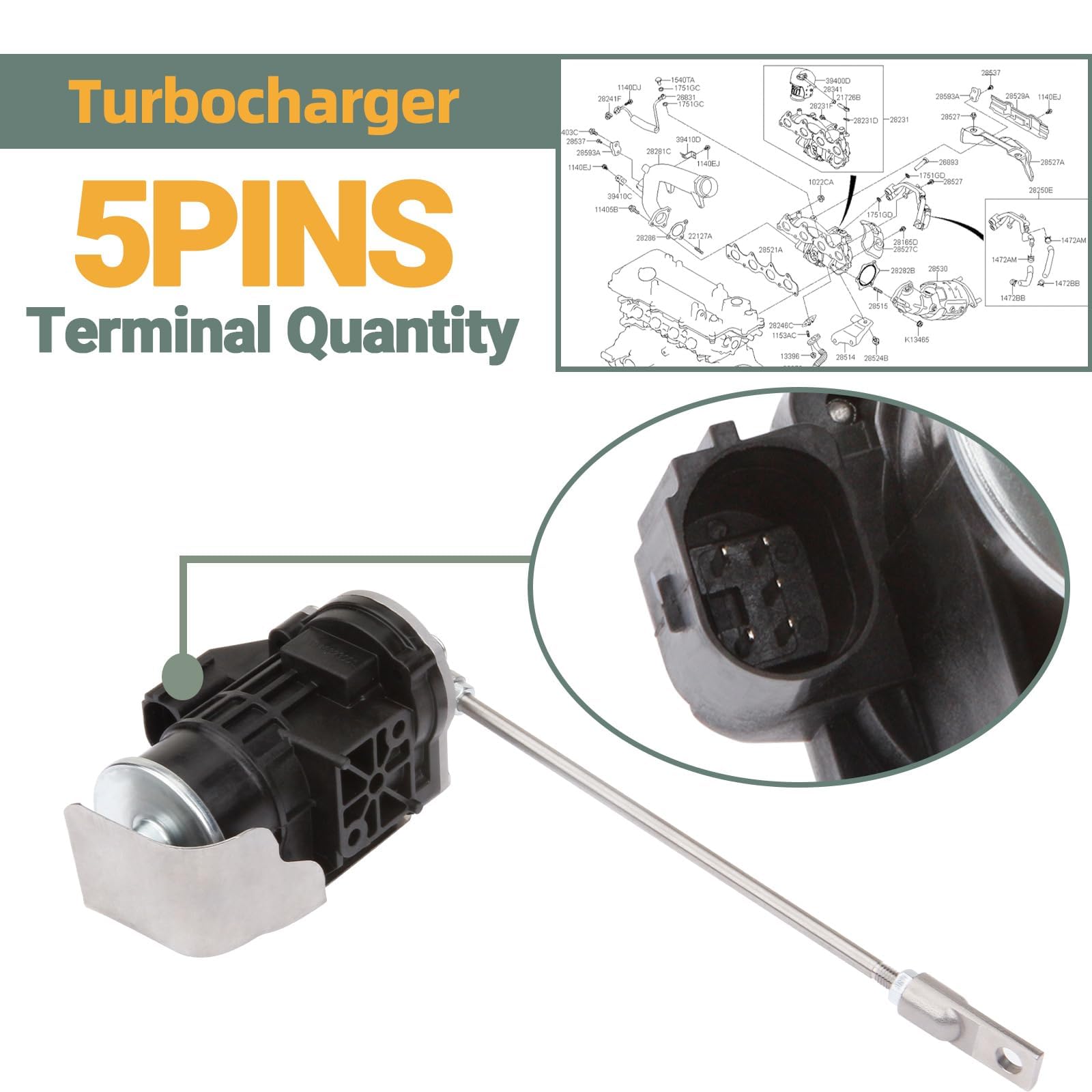 39400-2G700 Turbo Wastegate Control Valve Turbo Charger Solenoid For - View #6
