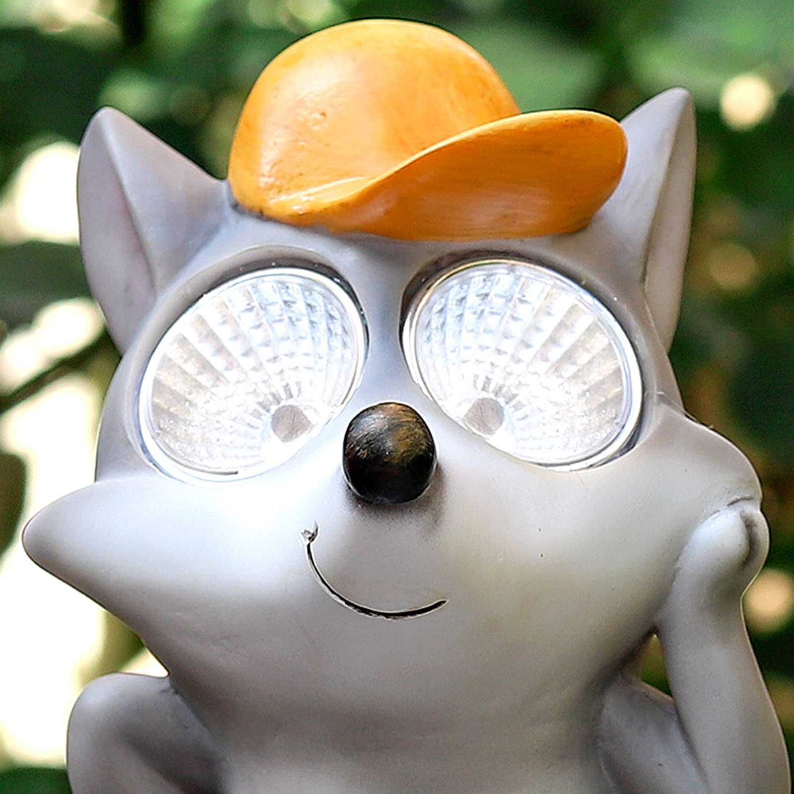 MBROS Ornamento da Giardino, Figurina di Piccoli Animali, Luci per Esterni ad Energia Solare, Statua da Giardino in Resina Impermeabile per Regalo Decorazione Prato Cortile,Rana