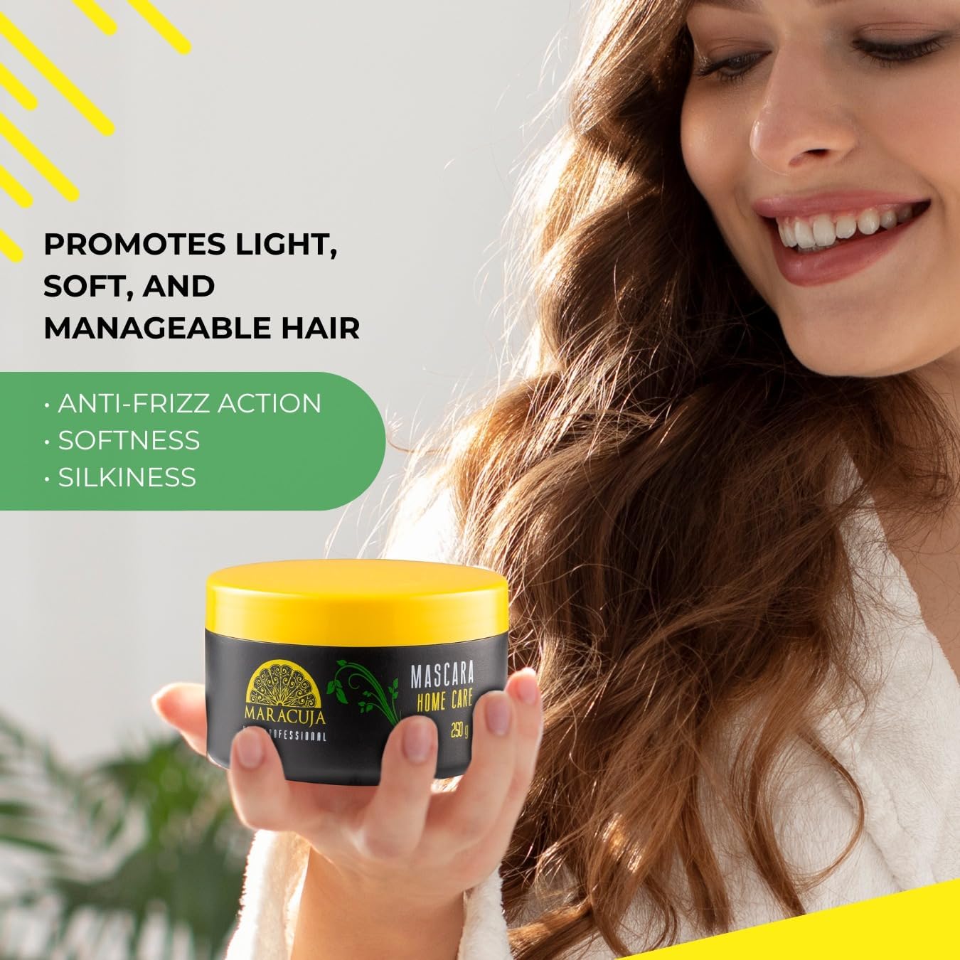 MARACUJA Home Care Hair Mask - Hydrates & Nourishes - Anti-frizz Passion Fruit Mask - Made in Brazil - For all hair types - Image 5