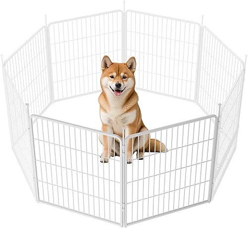 Miniatura 20 de SunsGrove - Cerca para perros, 24 pulgadas de 8 paneles para interiores, corralito para perros pequeños y cachorros, fácil de instalar, cerca