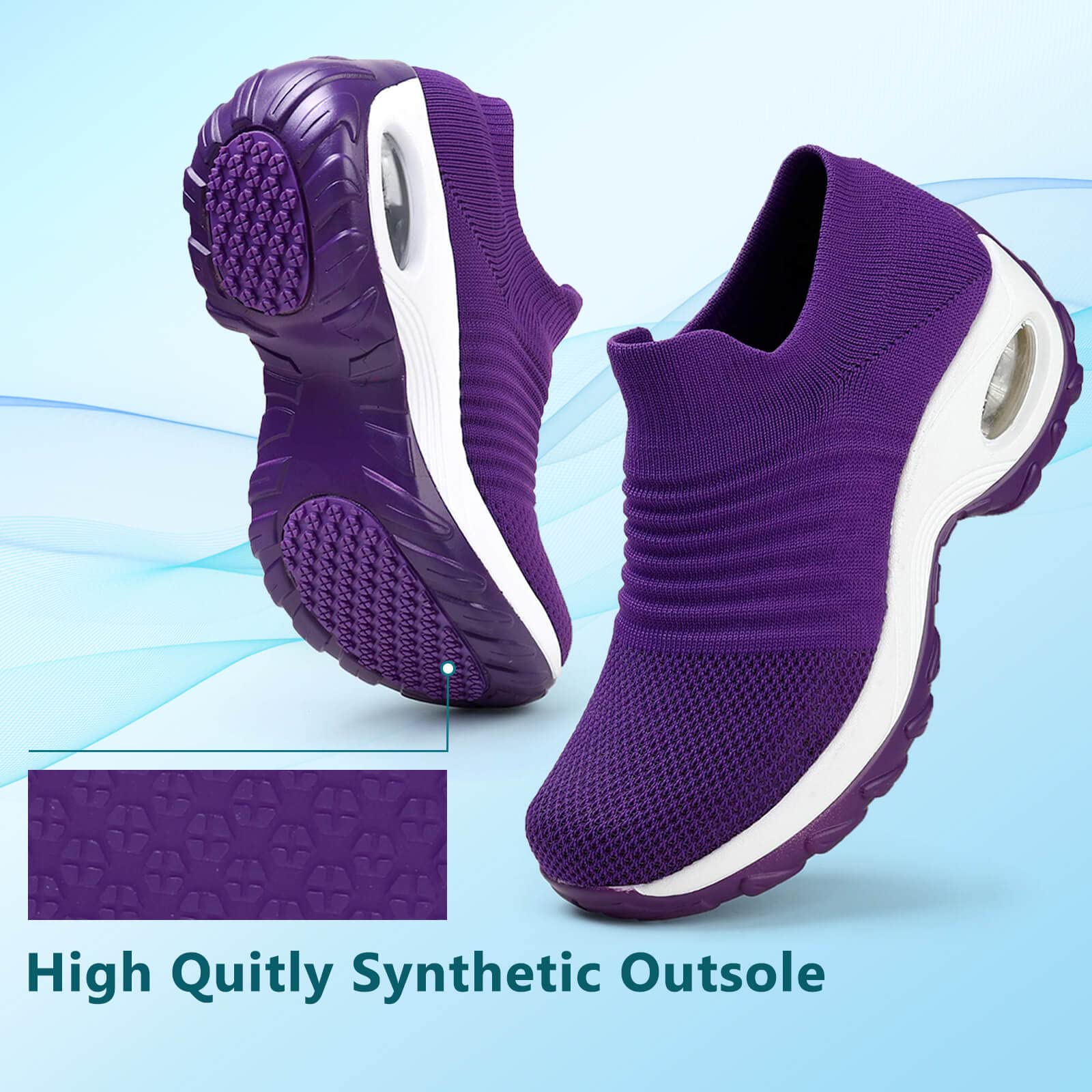 Tenis ortopédicos para mujer, de malla transpirable, ligeros, para correr, entrenamiento, parte inferior gruesa, con amortiguación de aire, zapatos de cuña