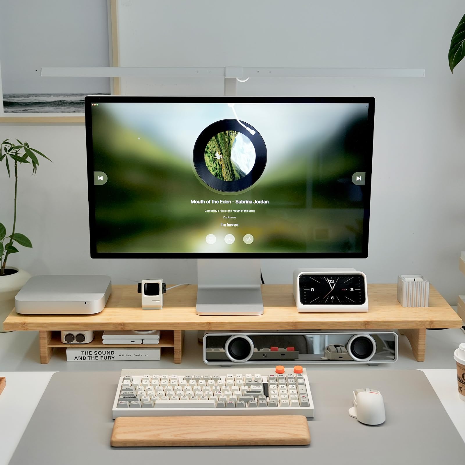 Bamboo Dual Monitor Stand Riser