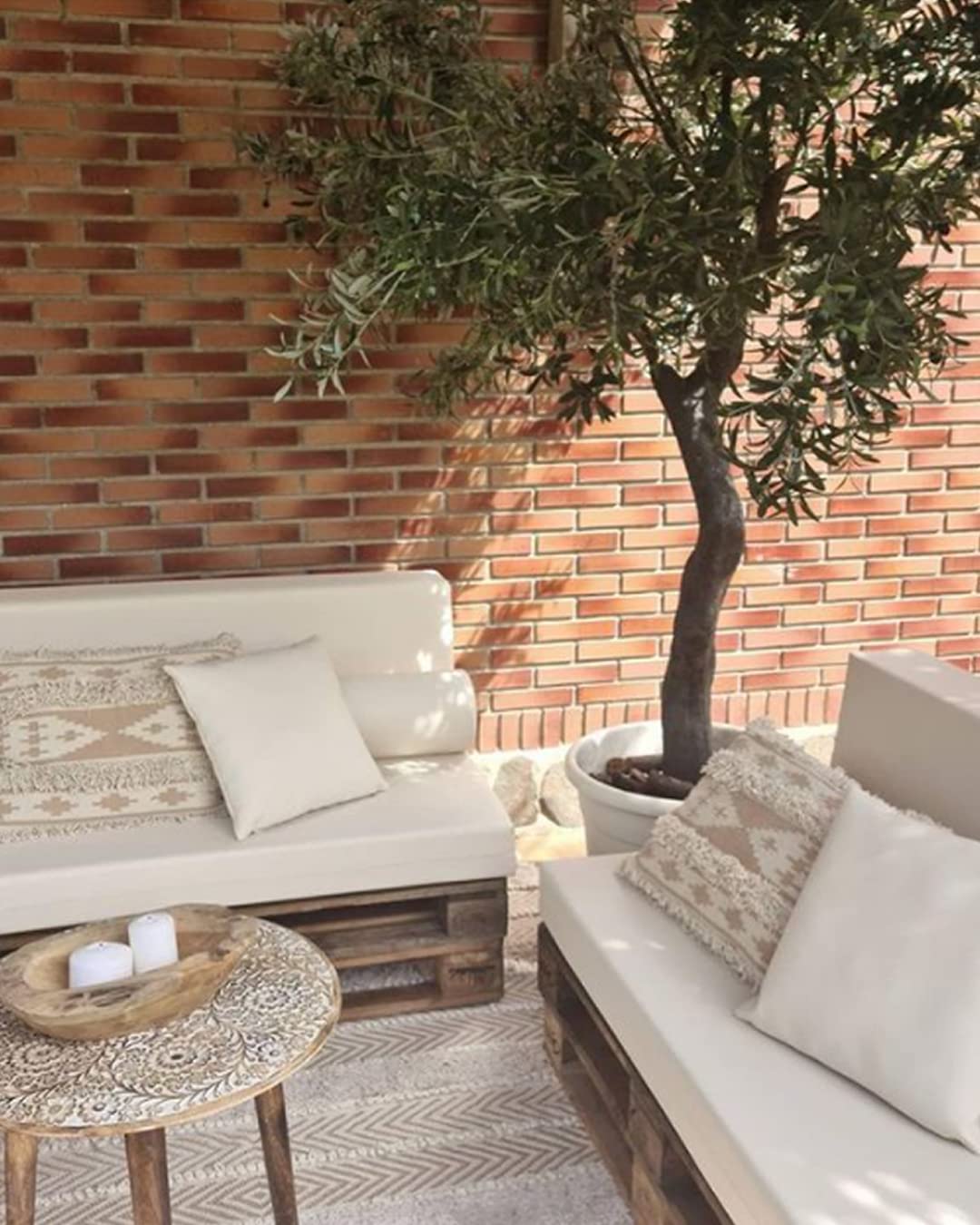 Respaldo de Madera para Sofá Palet - Medidas 100x6x6cm - con Dos Sujeciones Metálicas Galvanizadas Regulables para su Mayor Comodidad