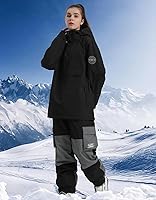Vista 3 de Chaquetas de esquí para hombre, abrigos de snowboard para mujer, chaqueta impermeable para deportes de invierno, resistente al viento, cálida Todo