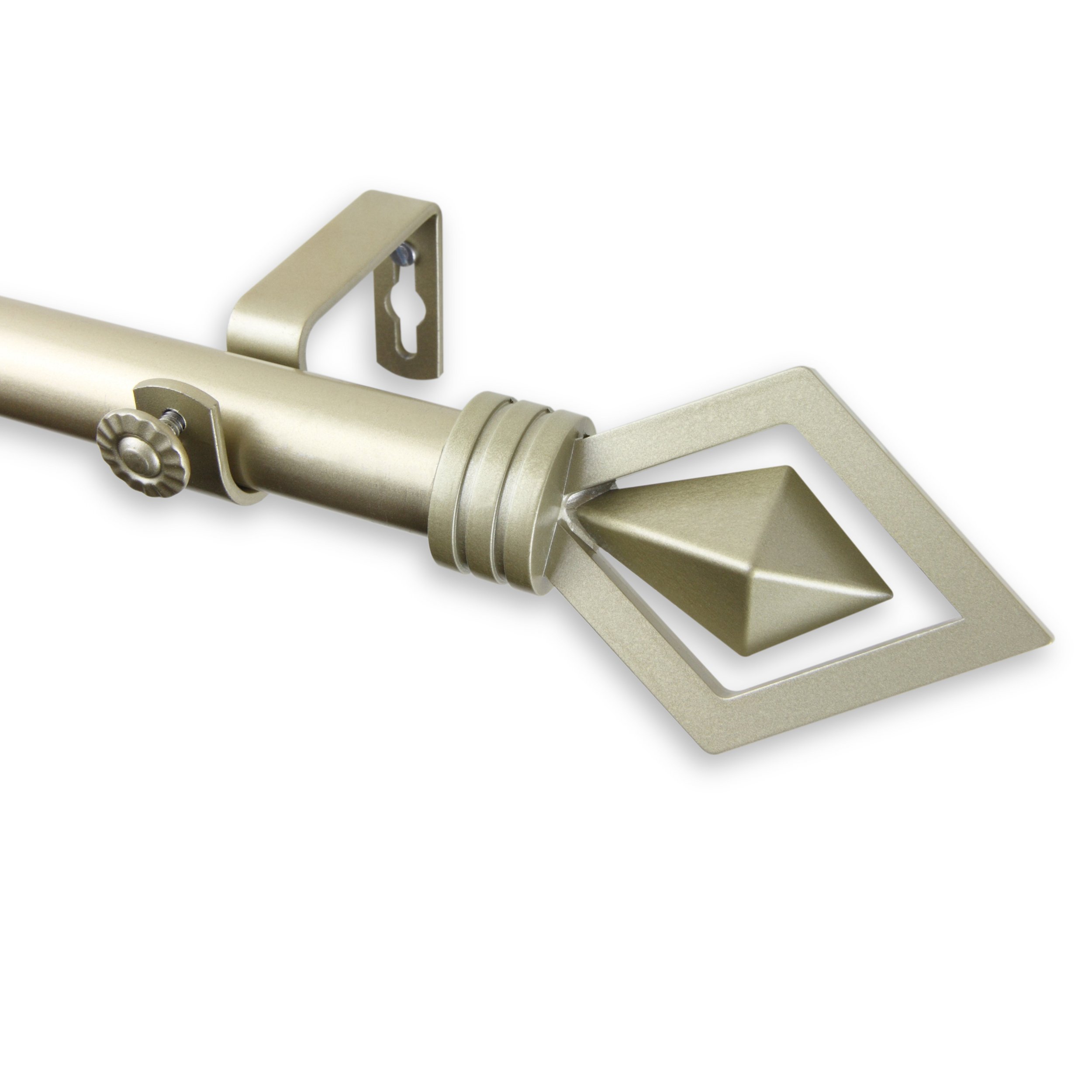 A&F Rod Décor - Lumiere Curtain Rod 1 inch Diameter, 120-170 inch - Gold