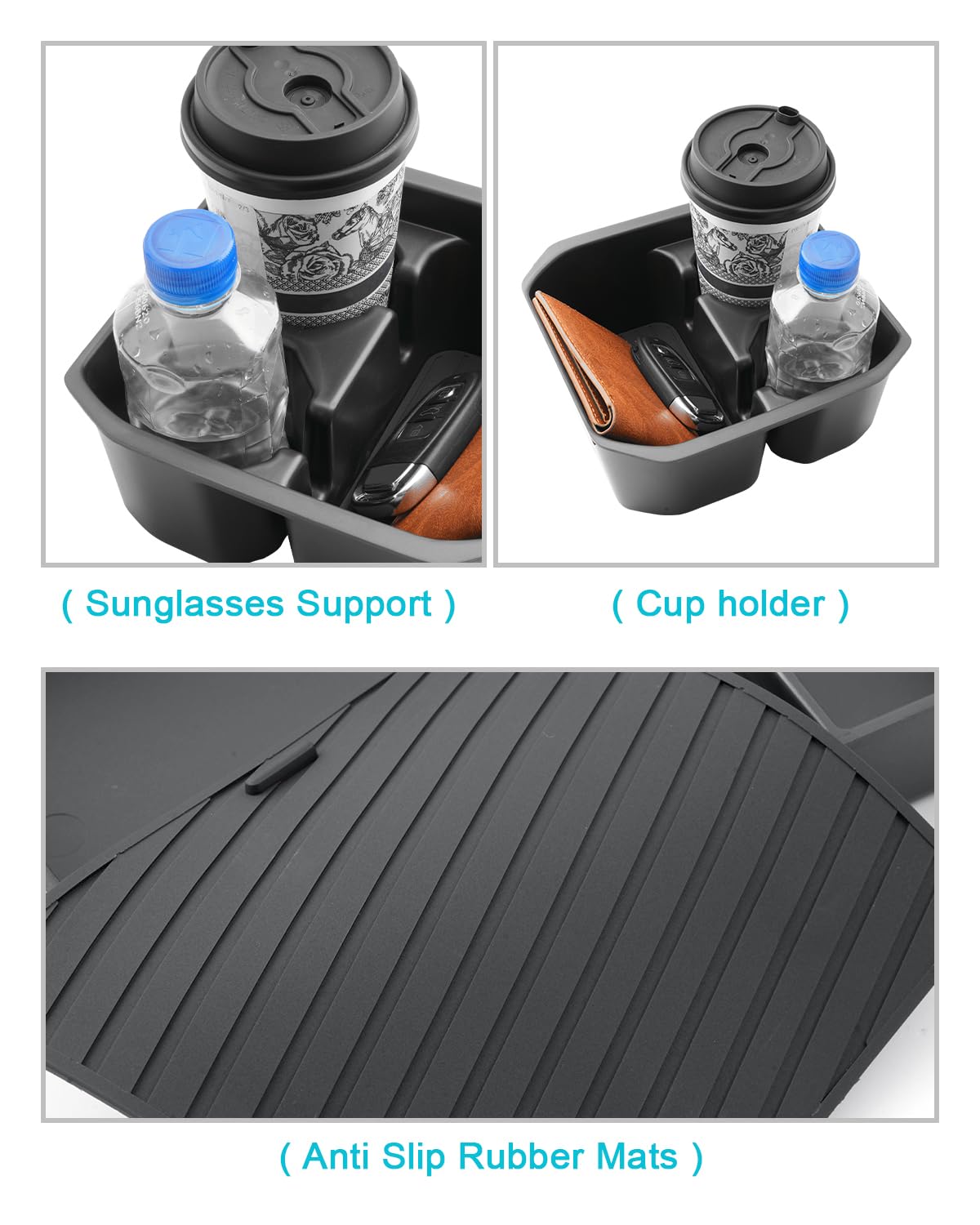 CDEFG Kompatibel mit Dacia Spring Electric EV 2025 Facelift Mittelkonsole Organizer Aufbewahrungsbox Aufbewahrung Auto Center Console Getränkehalter Spring 2025 Zubehör
