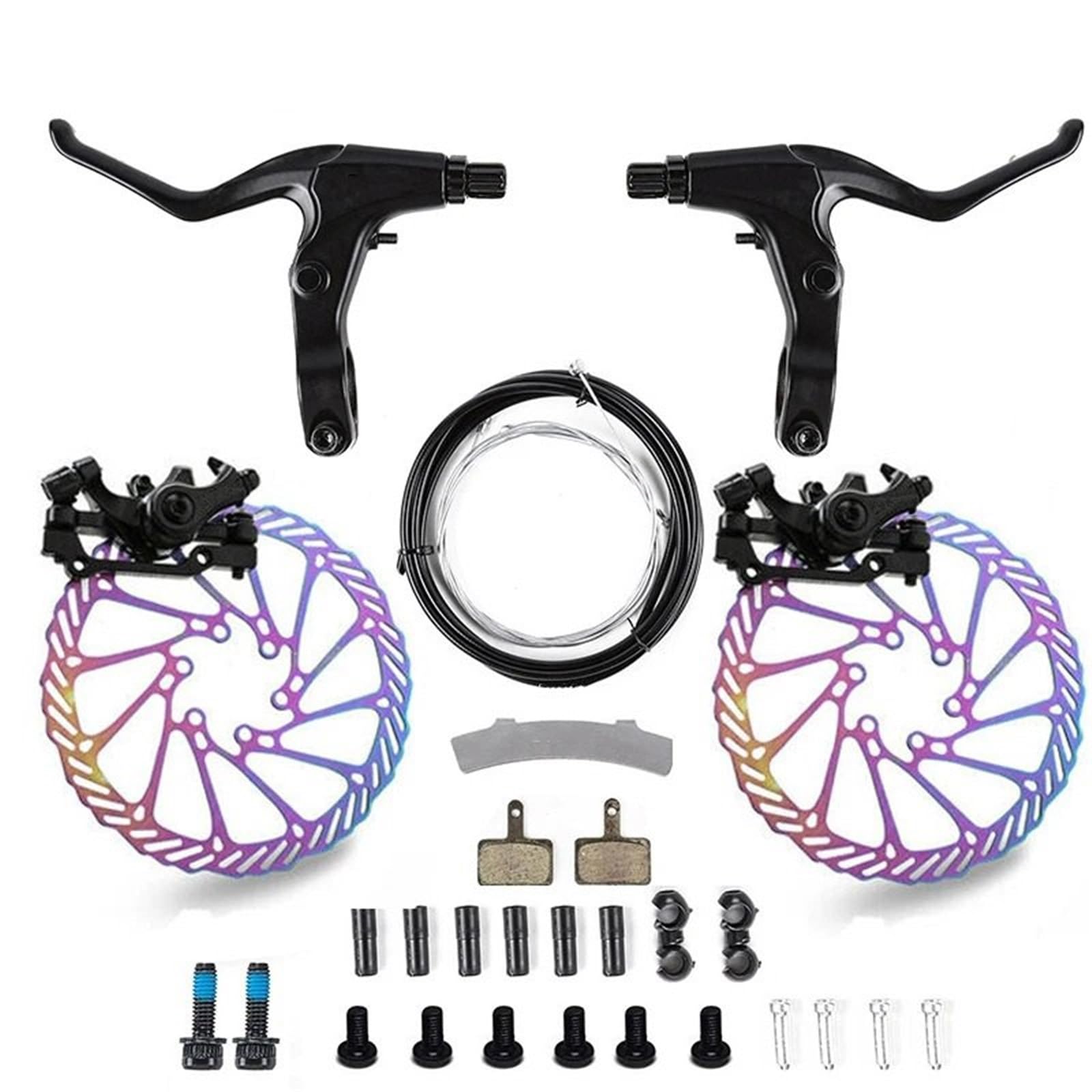 Zestaw mechanicznych hamulców tarczowych roweru górskiego Liniowy hamulec tarczowy MTB Zaciski hamulcowe 160 mm G3 Rotor Bęben HamulACcowy Rowerowy